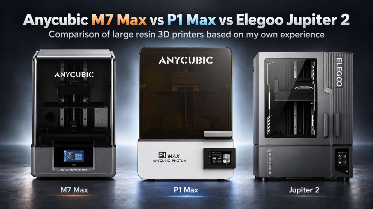 Anycubic M7 Max vs P1 Max vs Elegoo Jupiter 2: Hands-On Comparison