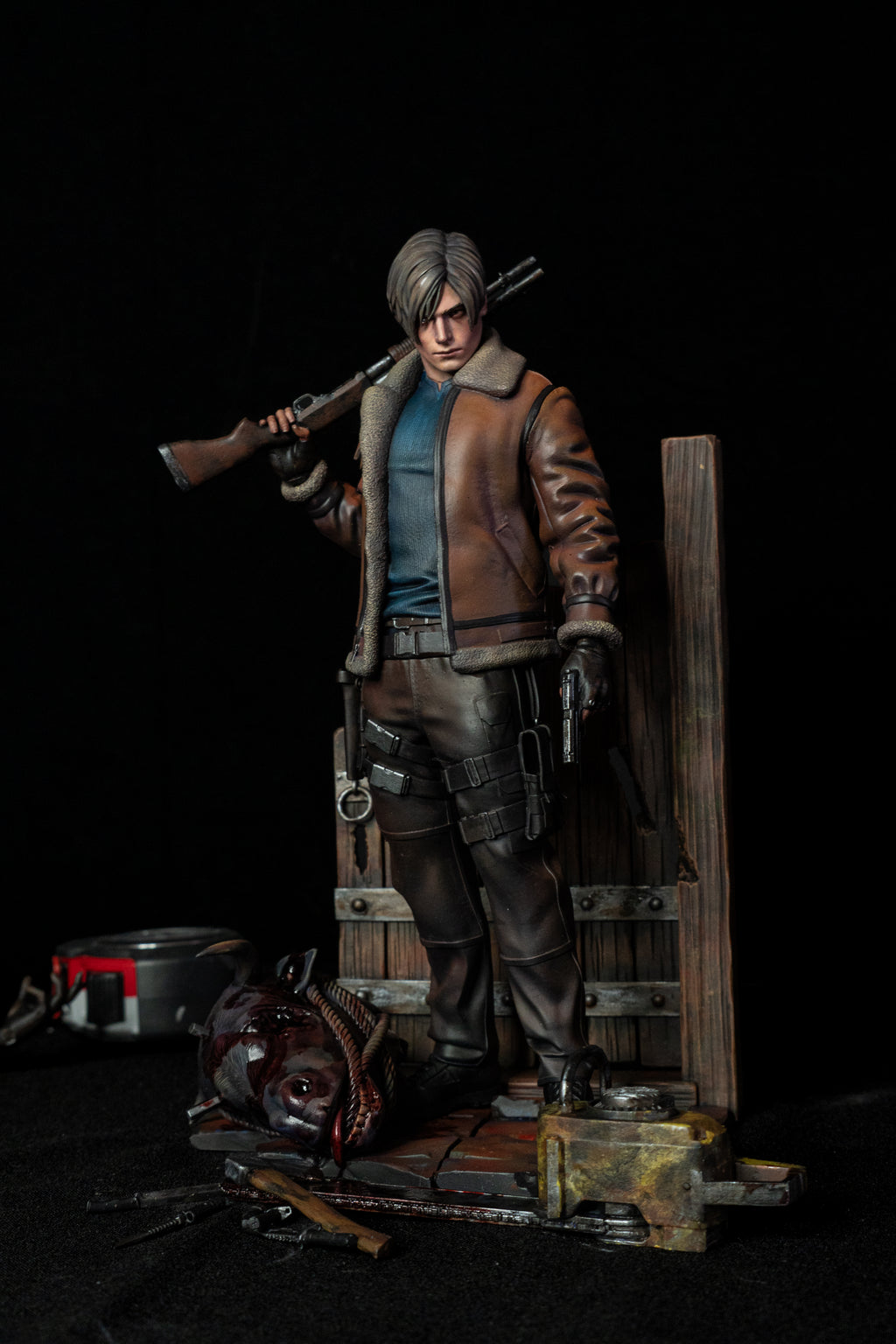 Leon Kennedy Collectible Statue | Hand-Painted Resin Figure | Premium Fan Art
