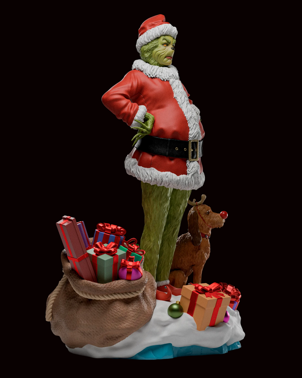 The Grinch & Max | How the Grinch Stole Christmas | Fan Art | Fully Magnetized Figurine