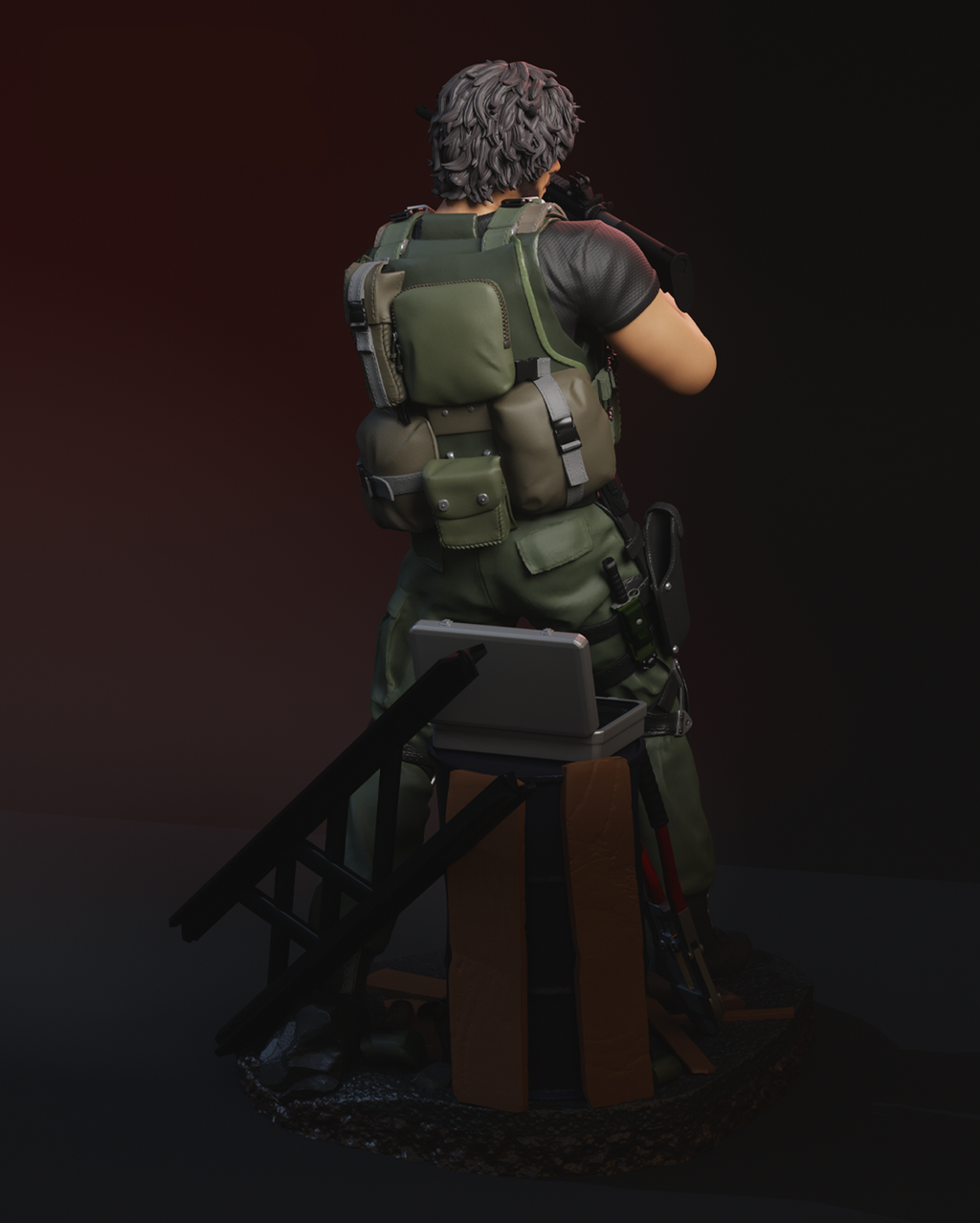 Carlos Oliveira | Resident Evil 3 Remake | Fan Art | Fully Magnetized Figurine