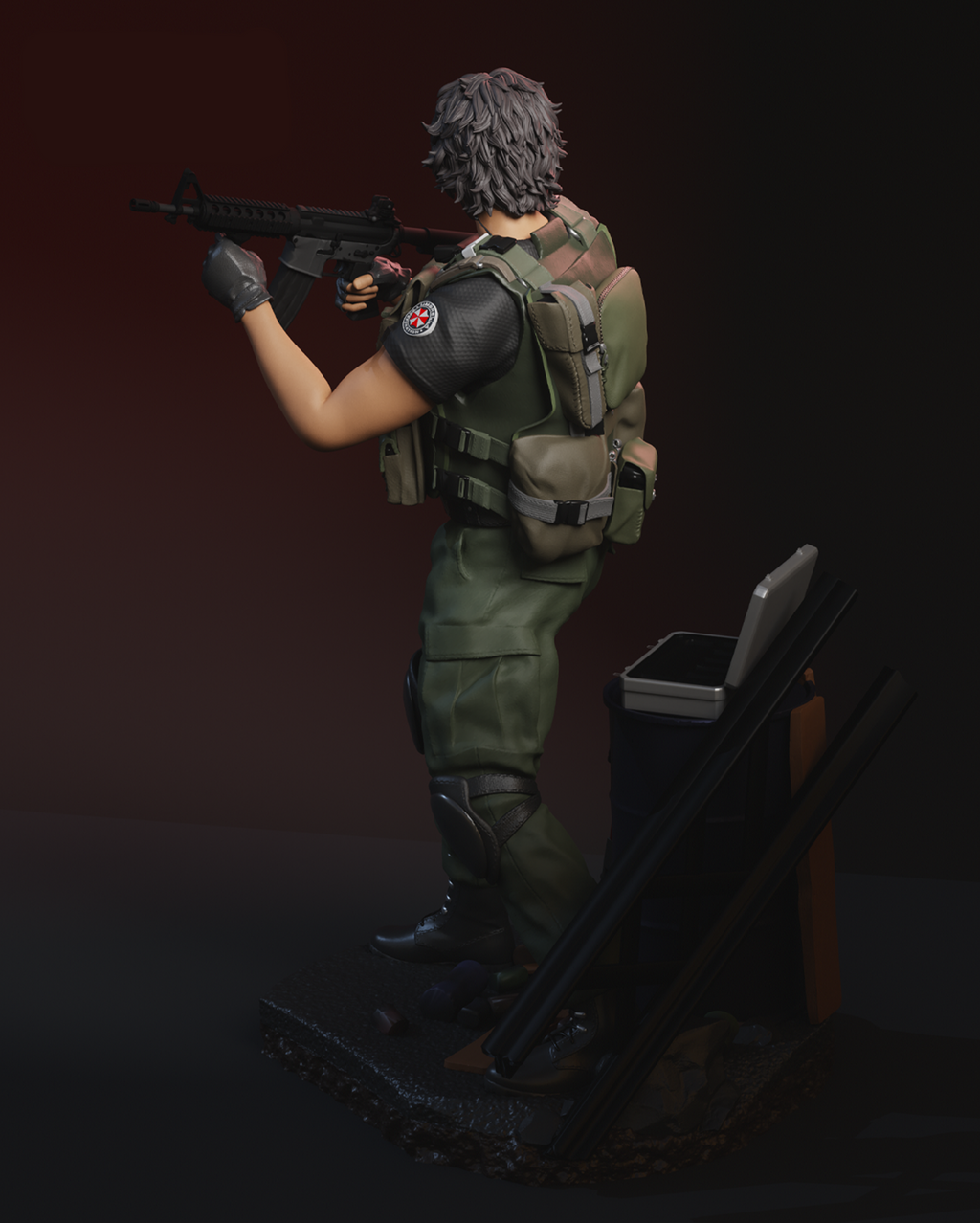 Carlos Oliveira | Resident Evil 3 Remake | Fan Art | Fully Magnetized Figurine