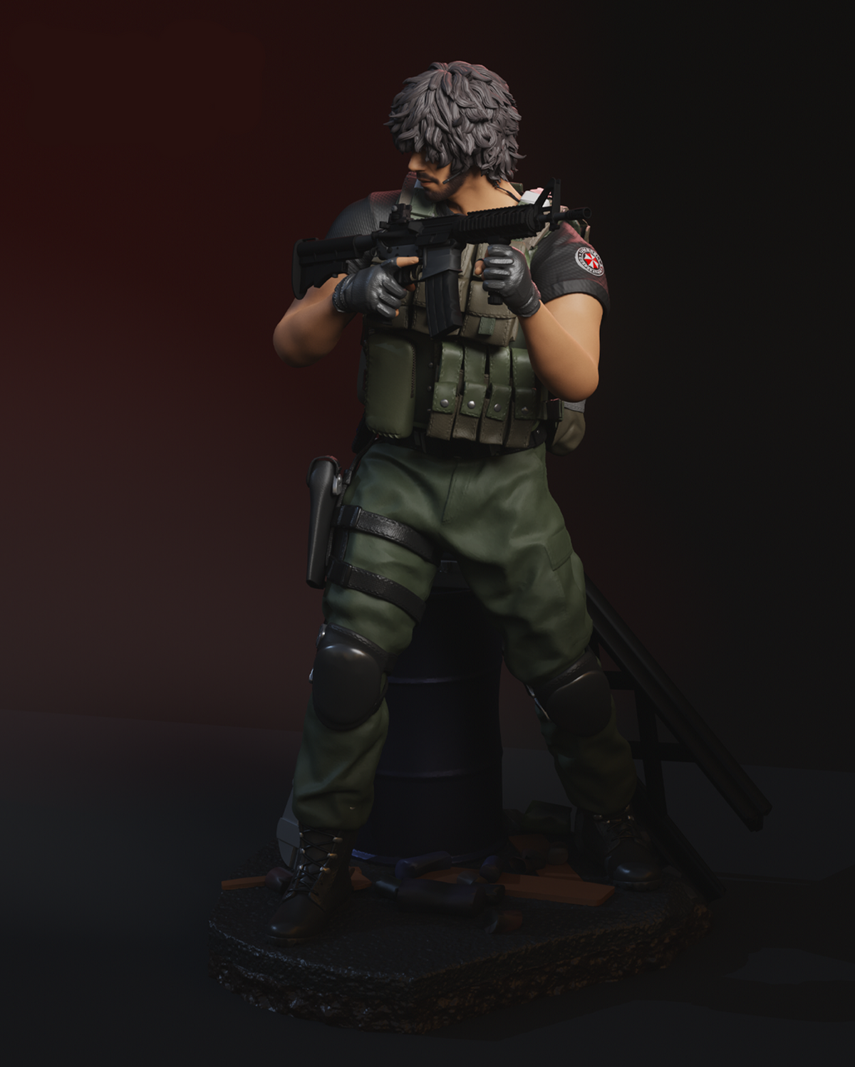Carlos Oliveira | Resident Evil 3 Remake | Fan Art | Fully Magnetized Figurine