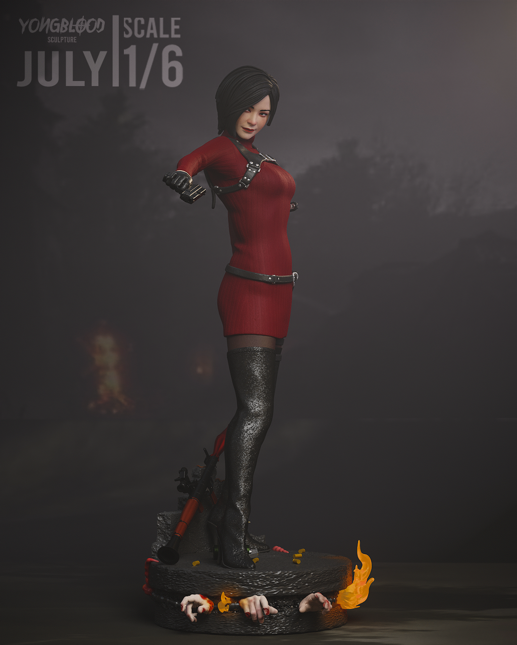 Ada Wong | Resident Evil 4 Remake | Fan Art | Fully Magnetized Figurine