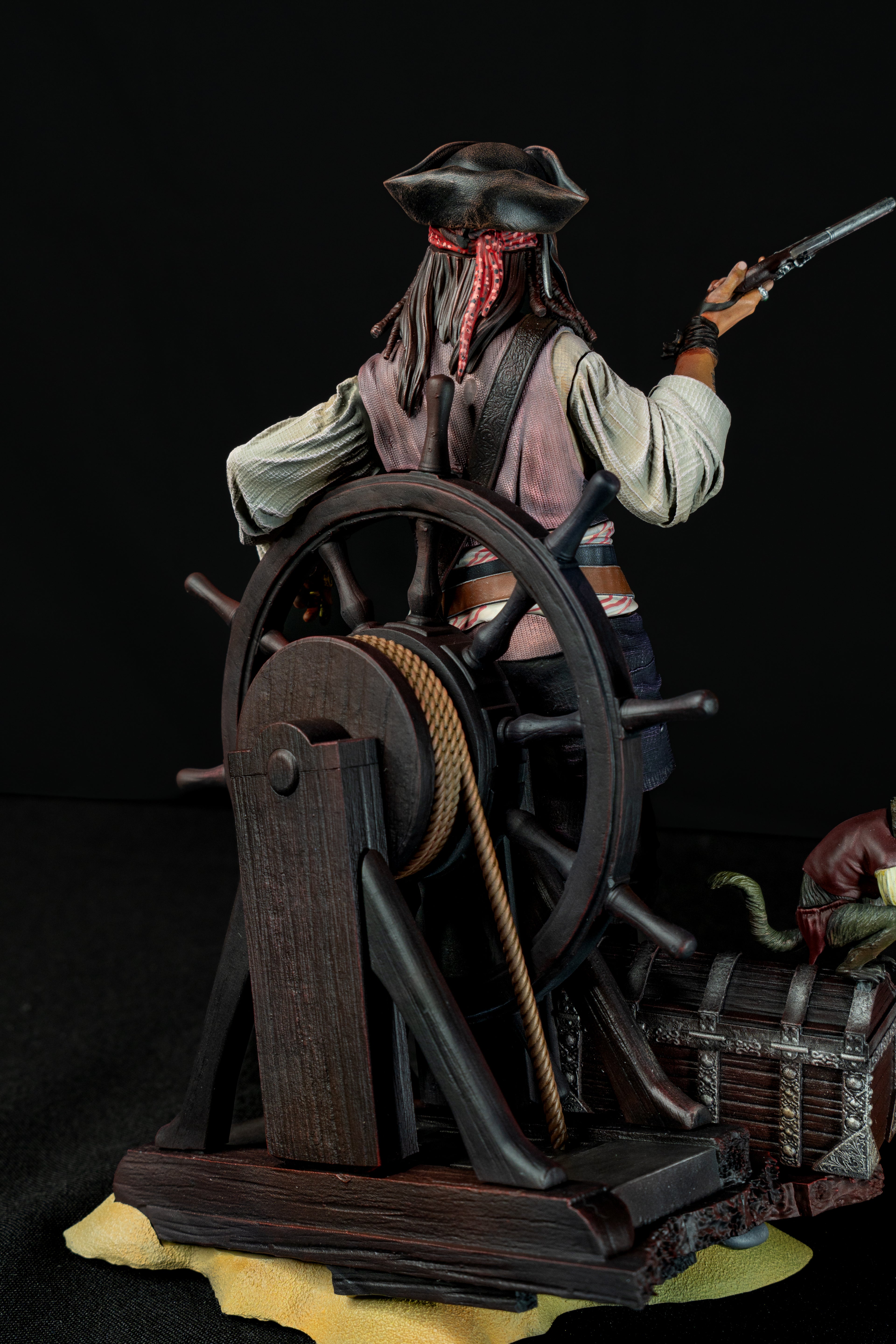 Captain Jack Sparrow | Pirates of the Caribbean | Fan Art – Fully Magnetized Hand-Painted Figure