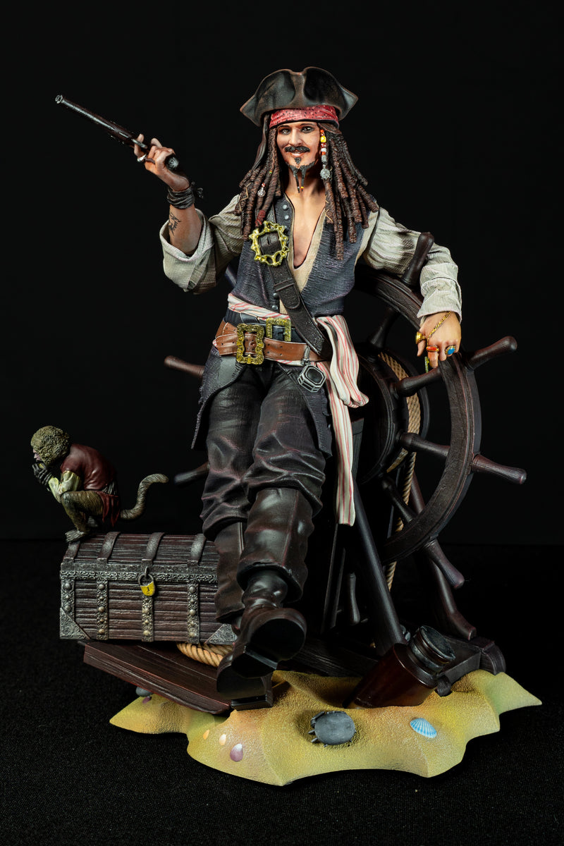 Captain Jack Sparrow | Pirates of the Caribbean | Fan Art – Fully Magnetized Hand-Painted Figure