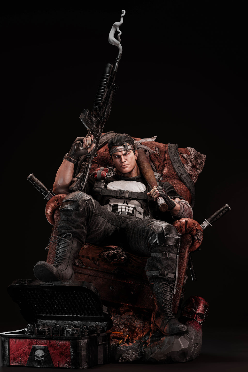The Punisher | Marvel Comics | Fan Art | Fully Magnetized Figurine