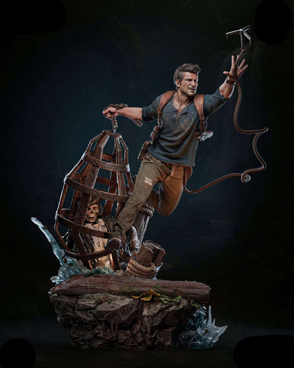 Nathan Drake | Uncharted 4: A Thief's End | Gaming Collectible | Fan Art | Fully Magnetized Figurine