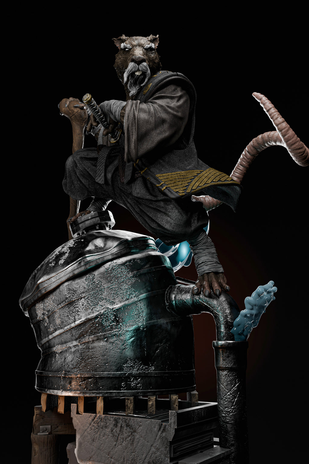 Master Splinter | Teenage Mutant Ninja Turtles | Fan Art | Fully Magnetized Figurine