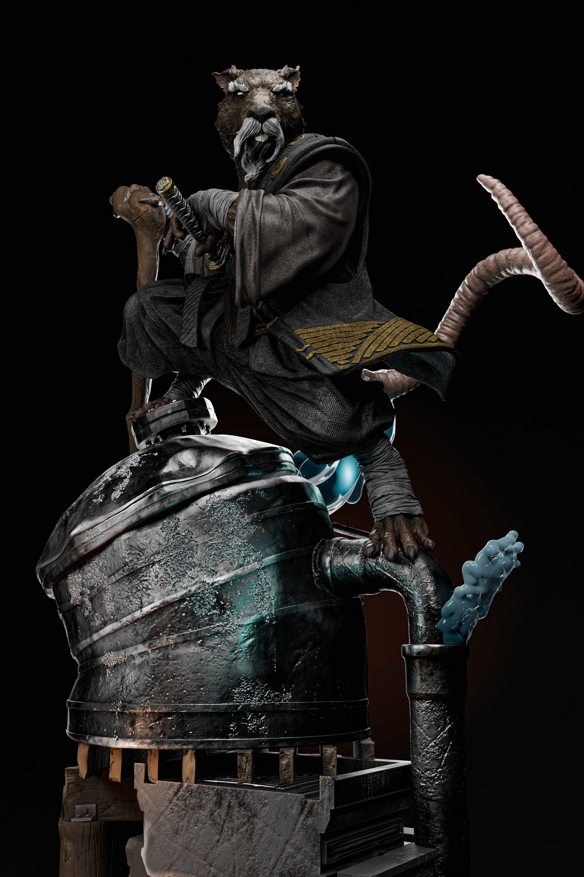 Master Splinter | Teenage Mutant Ninja Turtles | Fan Art | Fully Magnetized Figurine