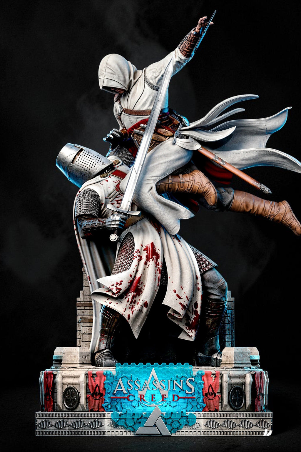 Altair Battle Diorama | Assassin’s Creed | Fan Art | Fully Magnetized Collectible Figurine
