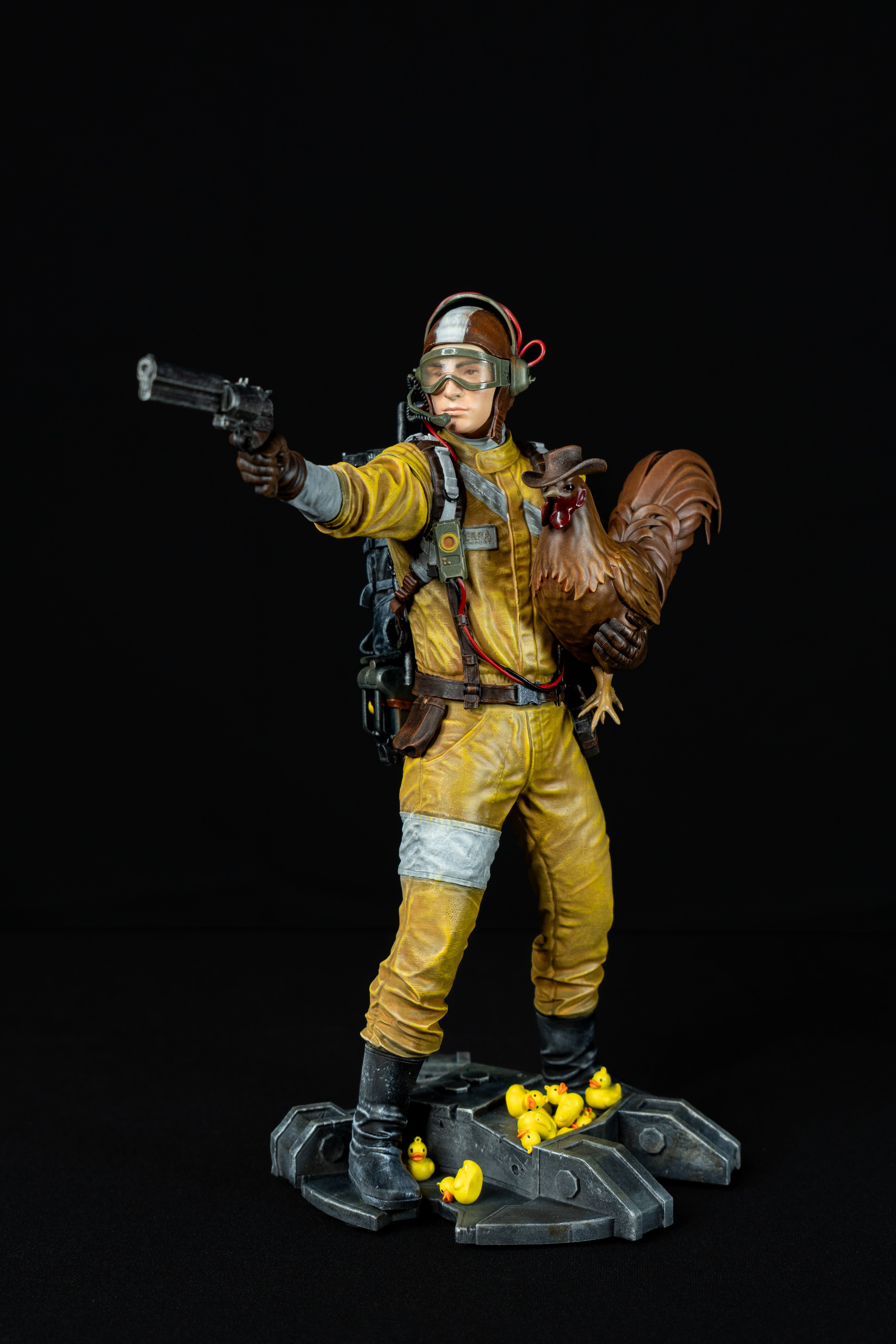 Raider with Scrappy the Rooster (Arc Raiders Fan Art) – Fully Magnetized Figure