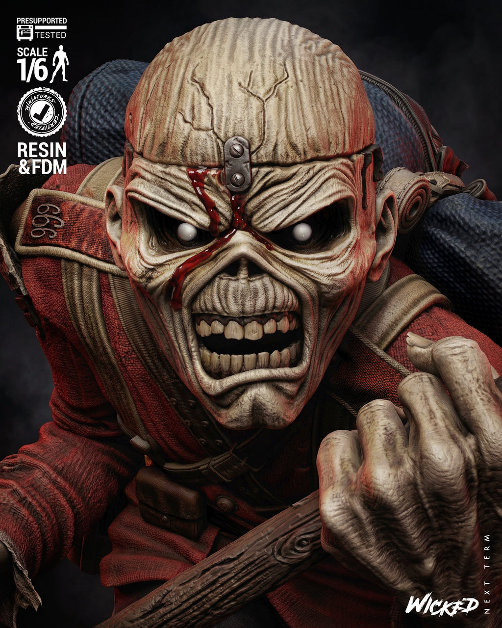Eddie The Trooper | Iron Maiden | Fan Art | Fully Magnetized Collectible Diorama