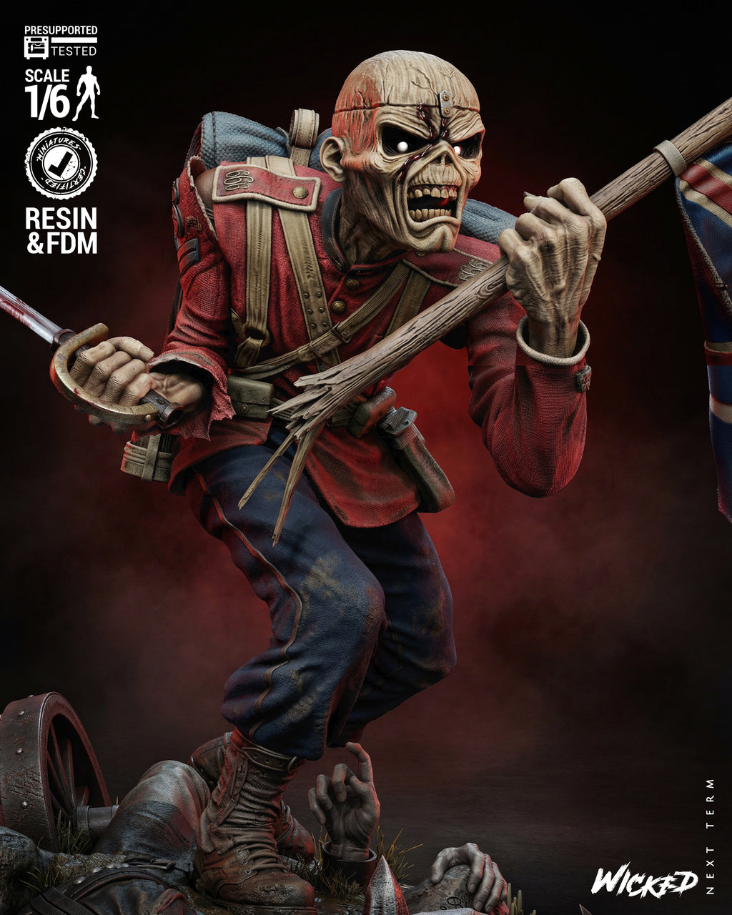 Eddie The Trooper | Iron Maiden | Fan Art | Fully Magnetized Collectible Diorama