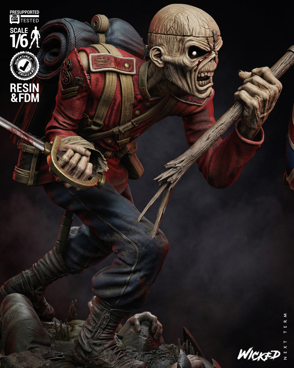 Eddie The Trooper | Iron Maiden | Fan Art | Fully Magnetized Collectible Diorama