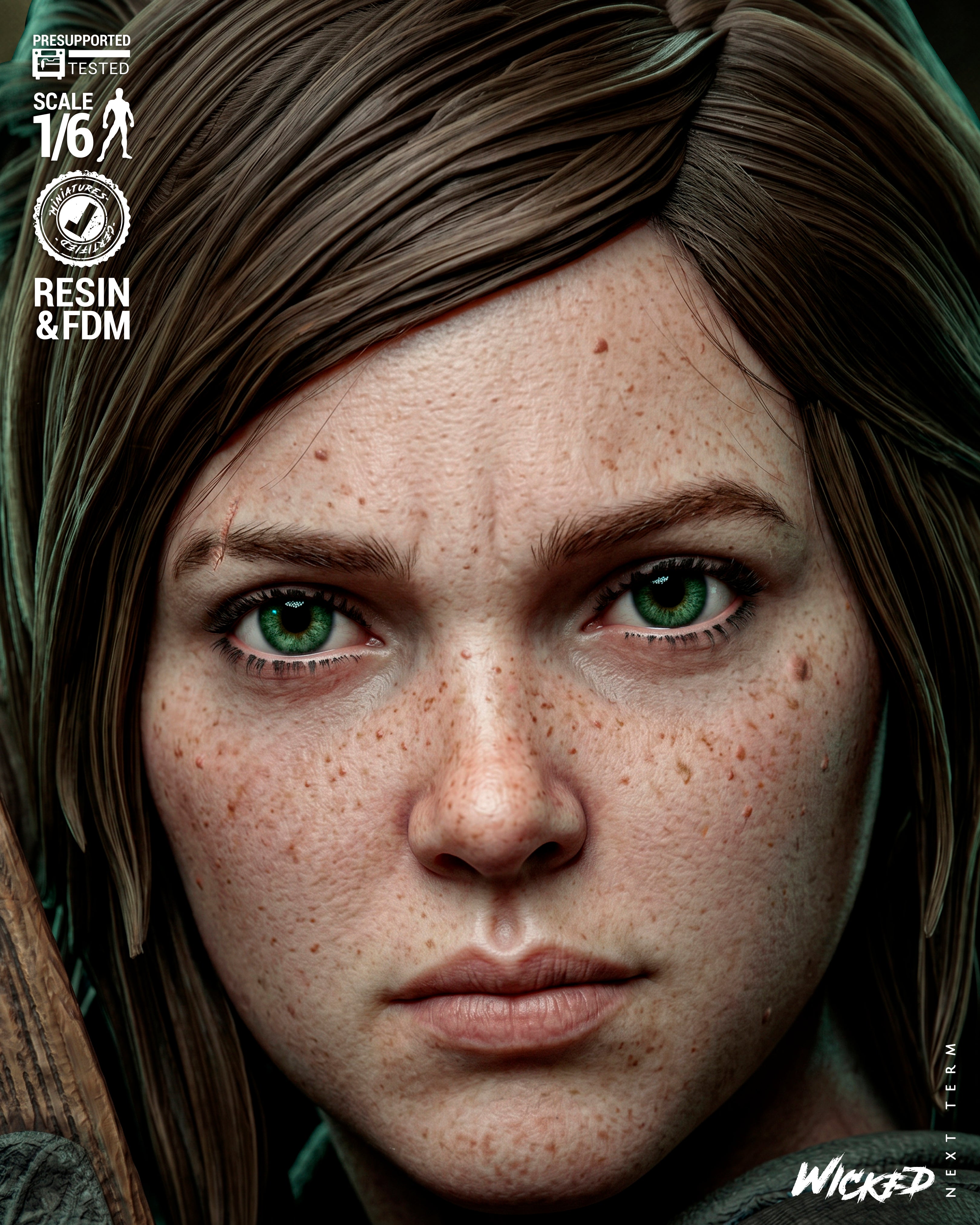Collectible Joel, Ellie & Clicker 1/6 Scale Diorama Figurine | The Last of Us | Fan Art