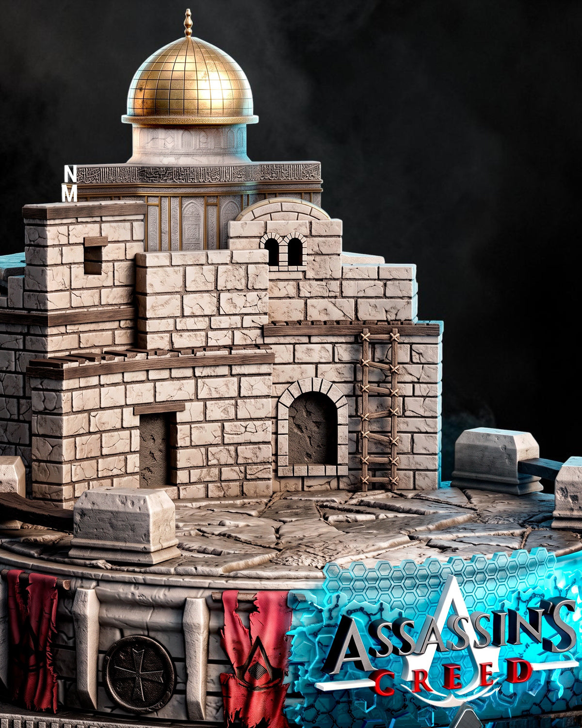 Altair Battle Diorama | Assassin’s Creed | Fan Art | Fully Magnetized Collectible Figurine