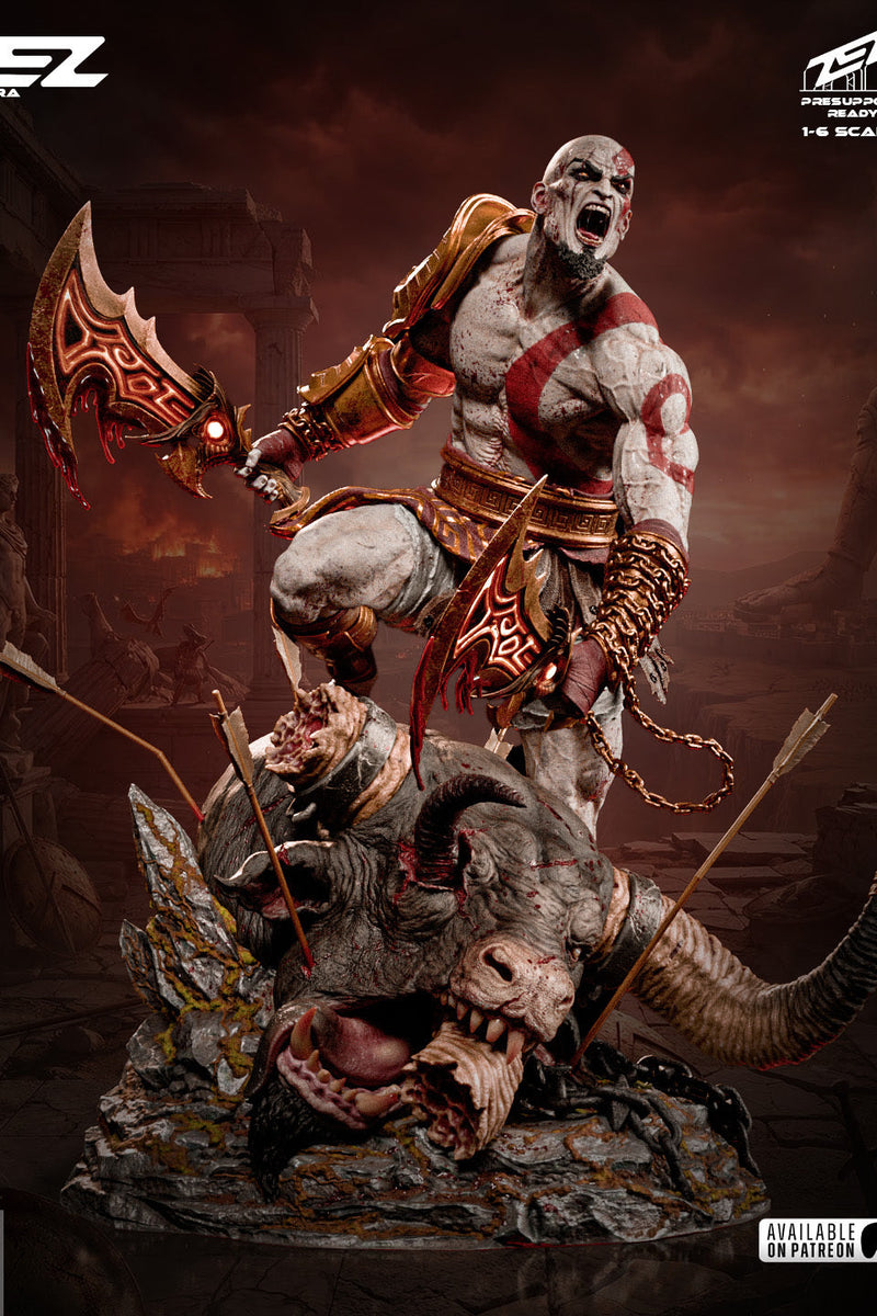 Кратос | God of War | Фан-арт – Повністю магнітна розписана вручну фігурка