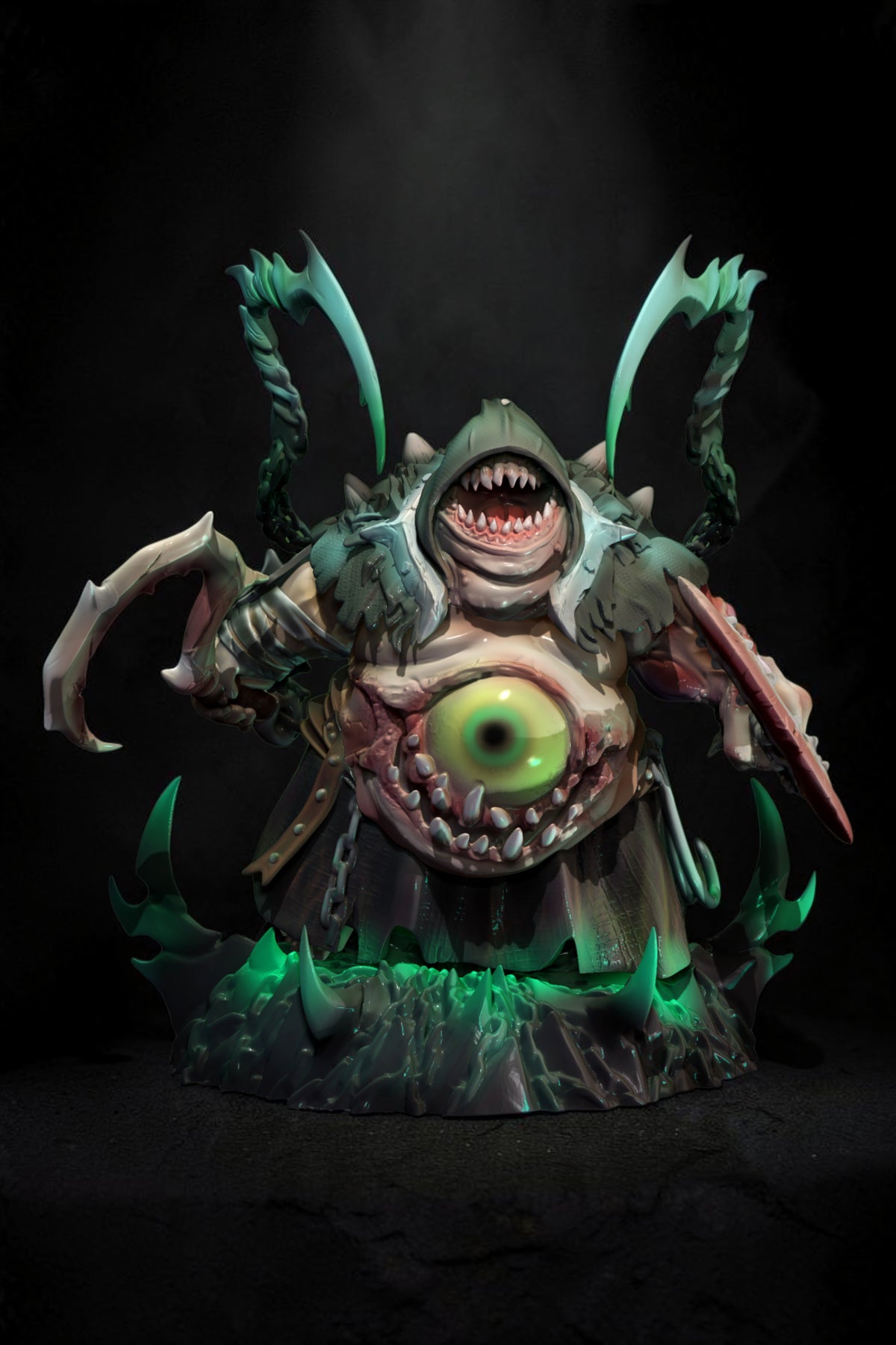 Pudge Arcana | Dota 2 | Fankunst | Vollständig magnetisierte Sammlerfigur