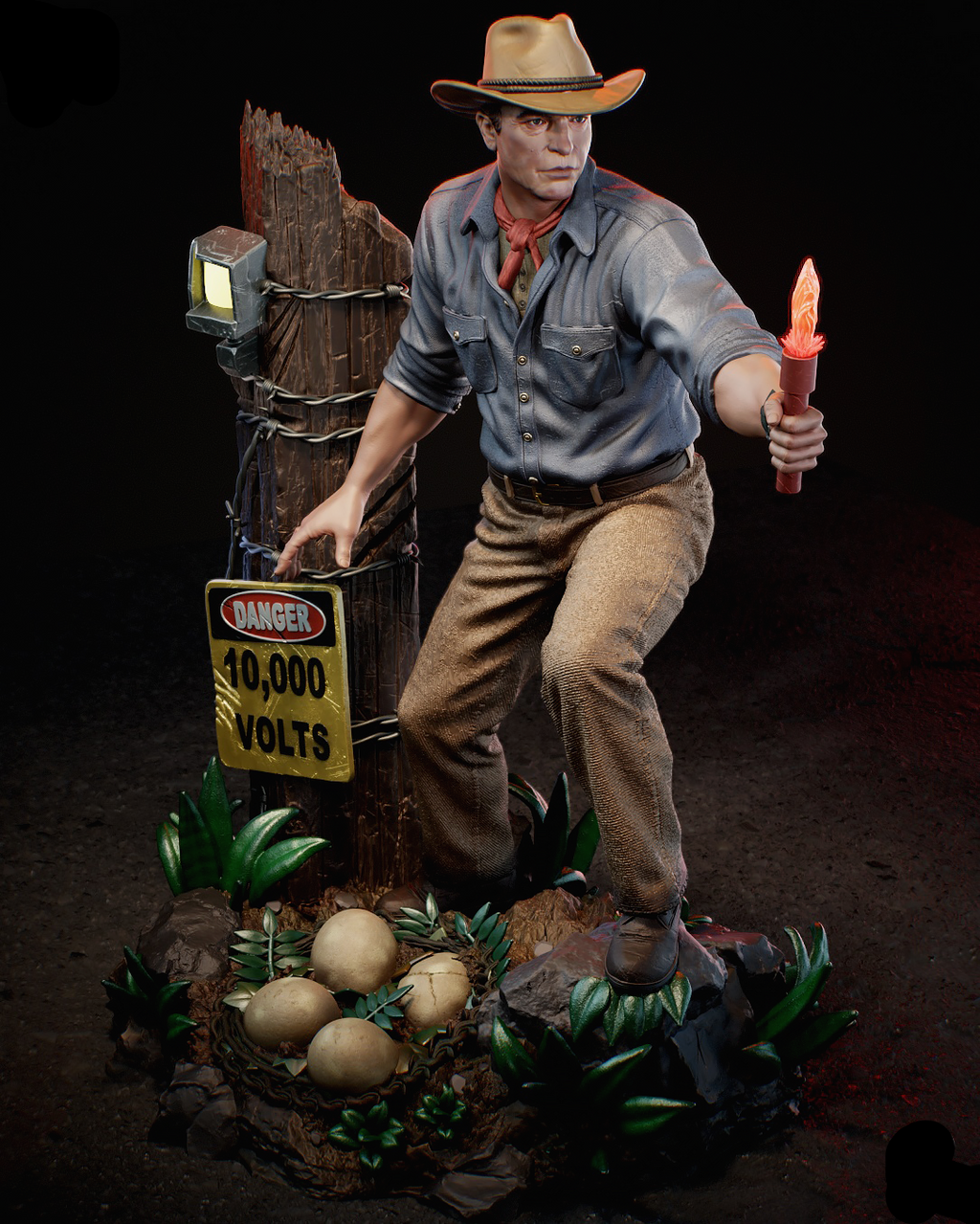 Dr. Alan Grant | Jurassic Park | Movie Collectible | Fan Art | Fully Detailed Figurine