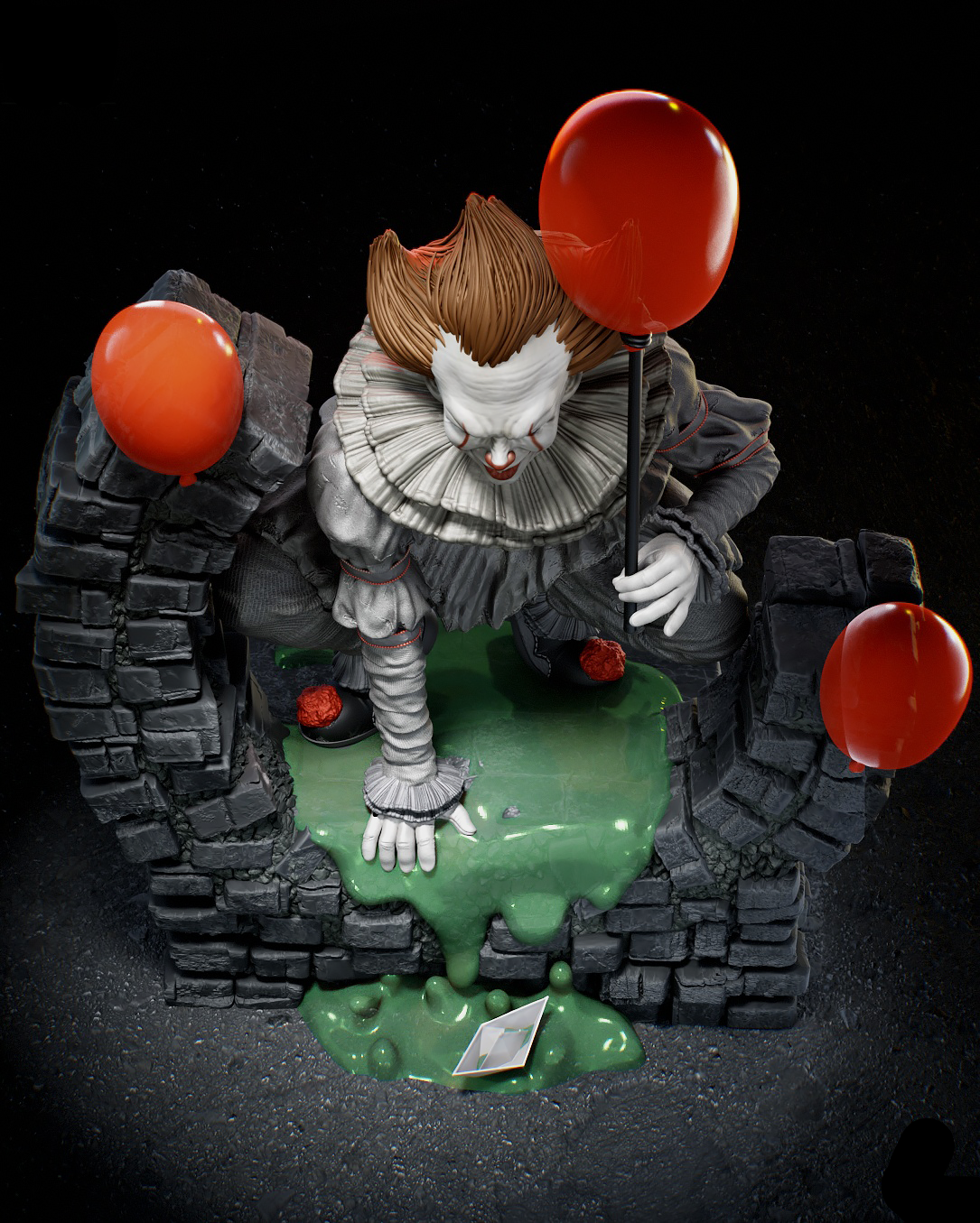 Pennywise | IT | Movie Collectible | Fan Art | Fully Magnetized Figurine