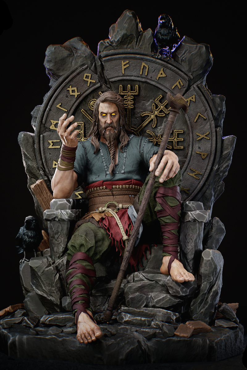 Odin | God of War | Gaming Collectible | Fan Art | Fully Magnetized Figurine
