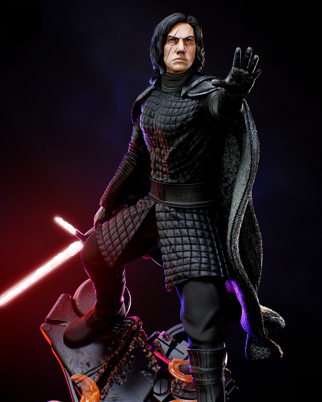 Kylo Ren | Star Wars | Gaming Collectible | Fan Art | Collectible Figurine | Fully Detailed Figurine