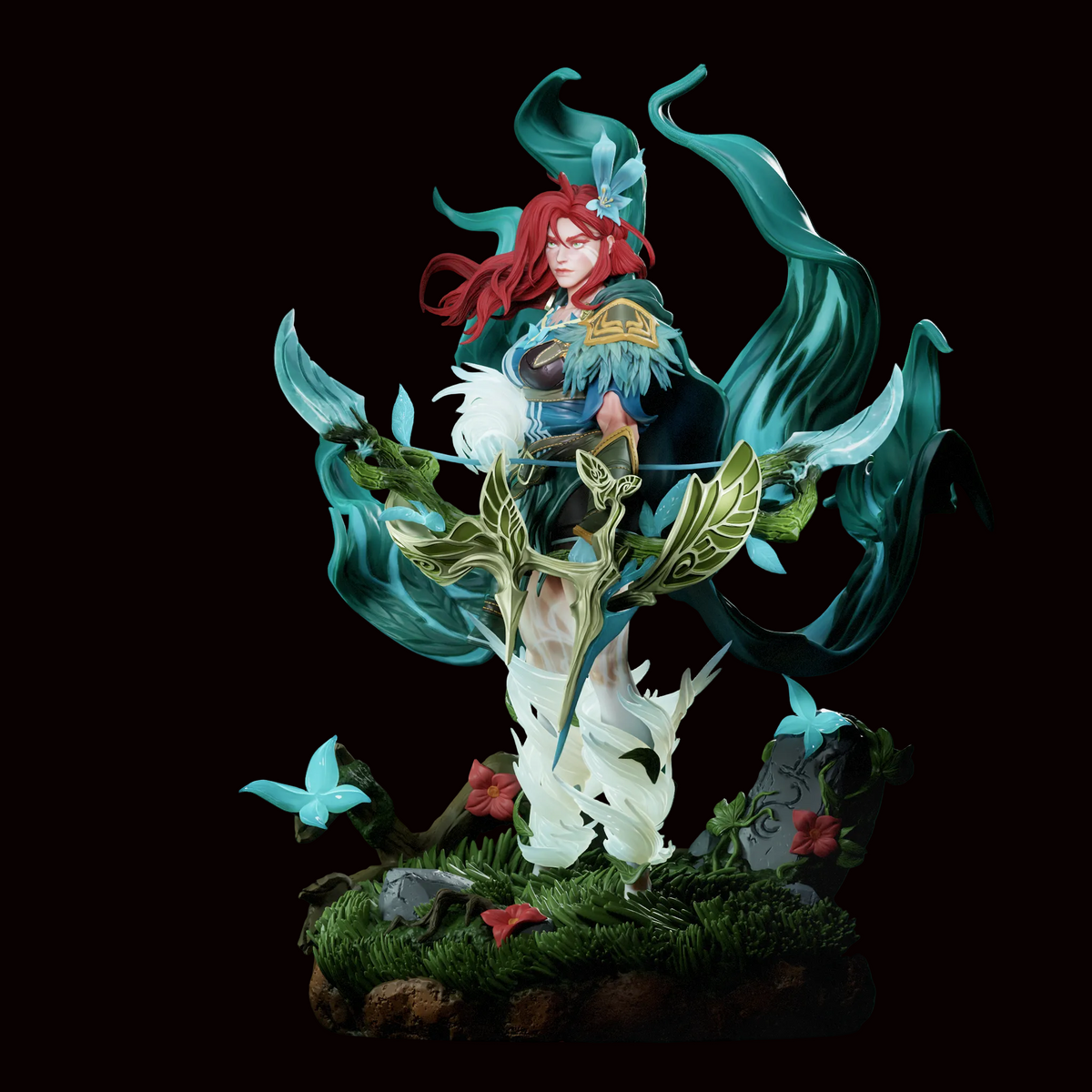 Windranger | Lyralei | Compass of the Rising Gale | Dota 2 | Gaming Collectible | Fan Art | Fully Magnetized Figurine