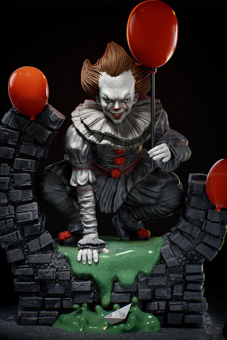 Pennywise | IT | Movie Collectible | Fan Art | Fully Magnetized Figurine
