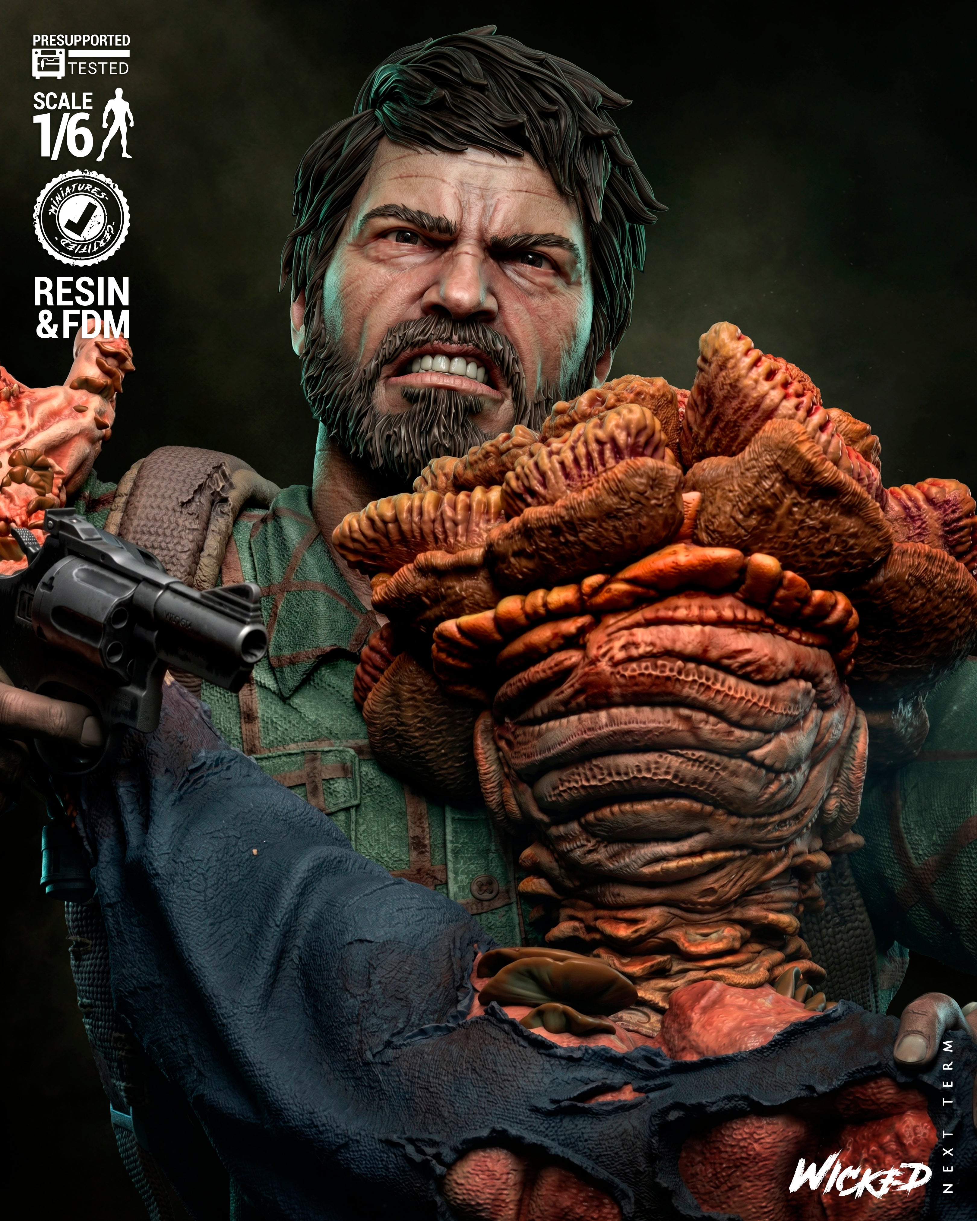 Collectible Joel & Clicker 1/6 Scale Figurine | The Last of Us | Fan Art⁠