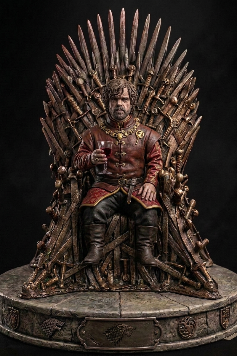 Custom Iron Throne Figurine – Game of Thrones Collectible (Ned Stark & Custom Characters)