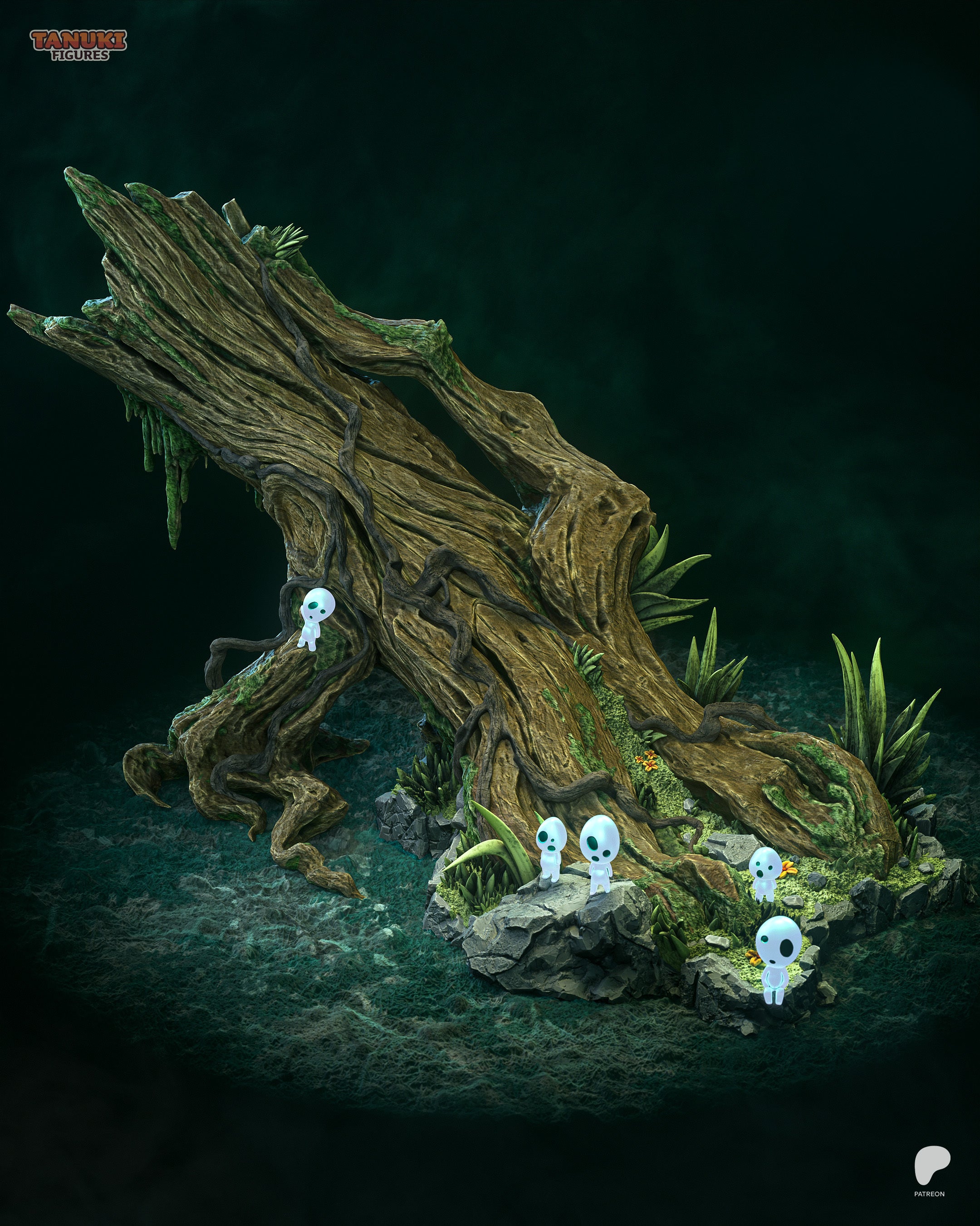 San & Moro | Princess Mononoke | Fan Art – Fully Magnetized Hand-Painted Figure