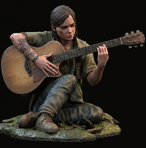 Collectible Fully Magnetized Ellie with Guitar Figurine — The Last of Us Part II Fan Art