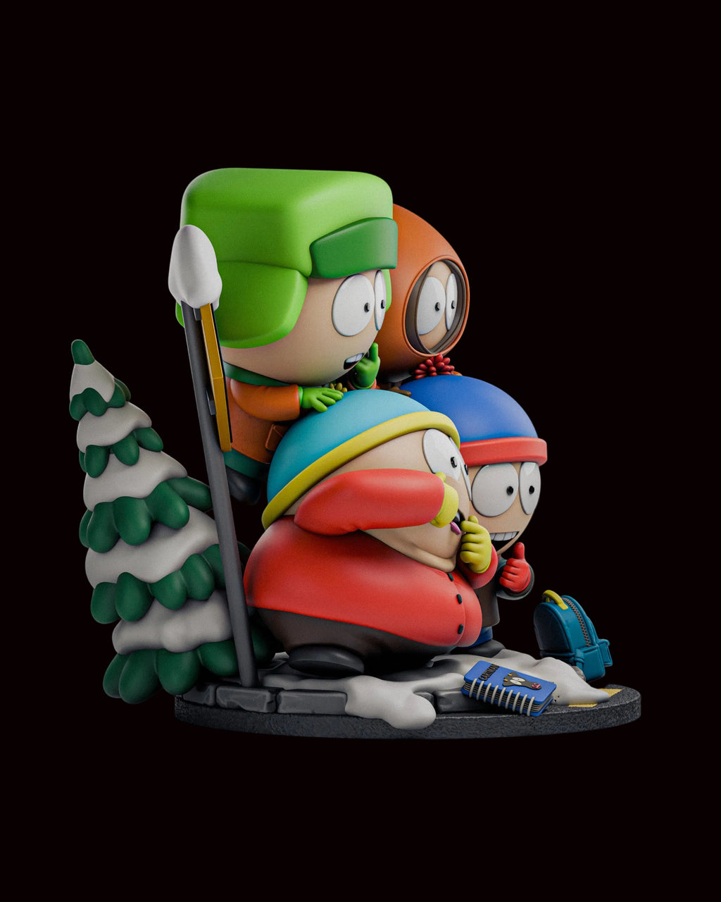 South Park Boys (Stan, Kyle, Cartman & Kenny) | South Park | Fan Art | Fully Magnetized Figurine