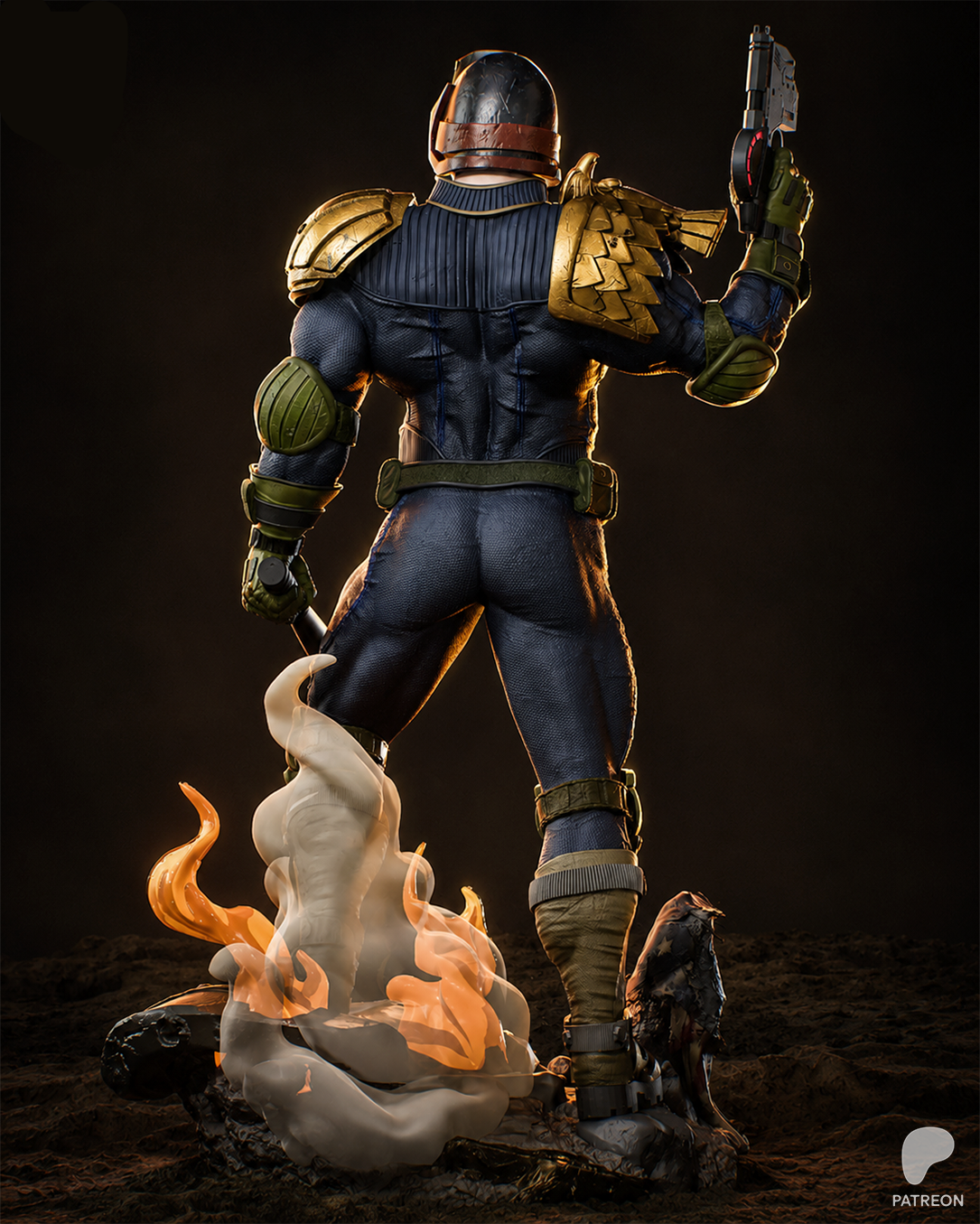 Judge Dredd | 2000 AD / Judge Dredd | Fan Art | Fully Magnetized Figurine