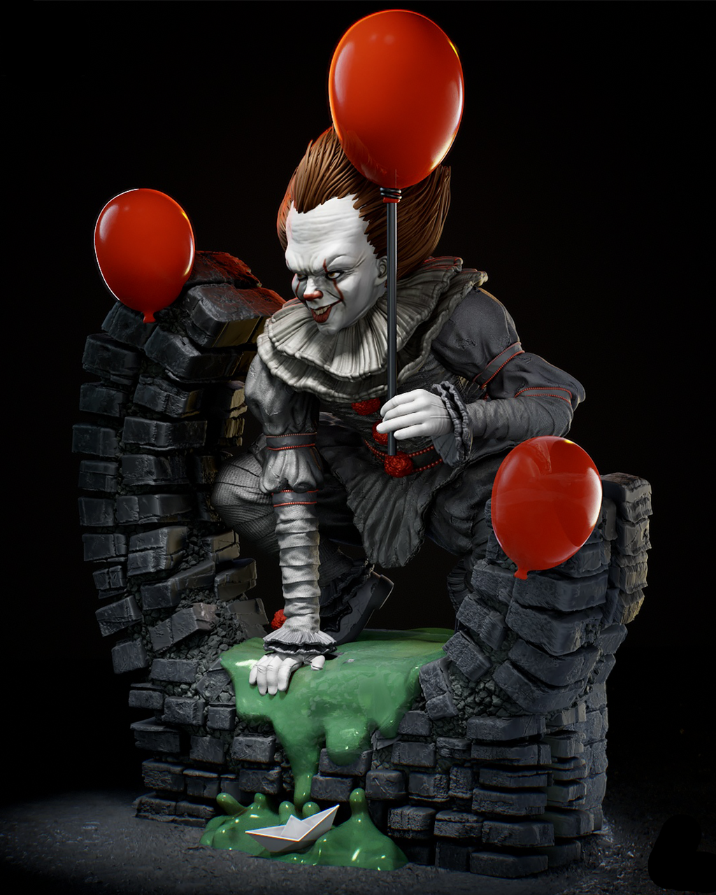 Pennywise | IT | Movie Collectible | Fan Art | Fully Magnetized Figurine