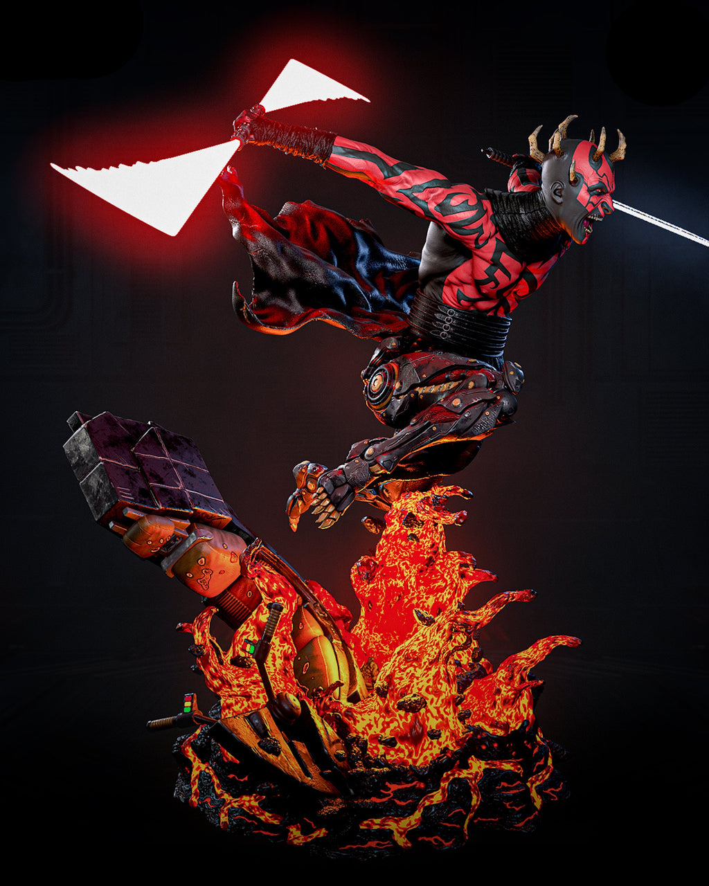Darth Maul | Star Wars | Fan Art | Fully Magnetized Figurine