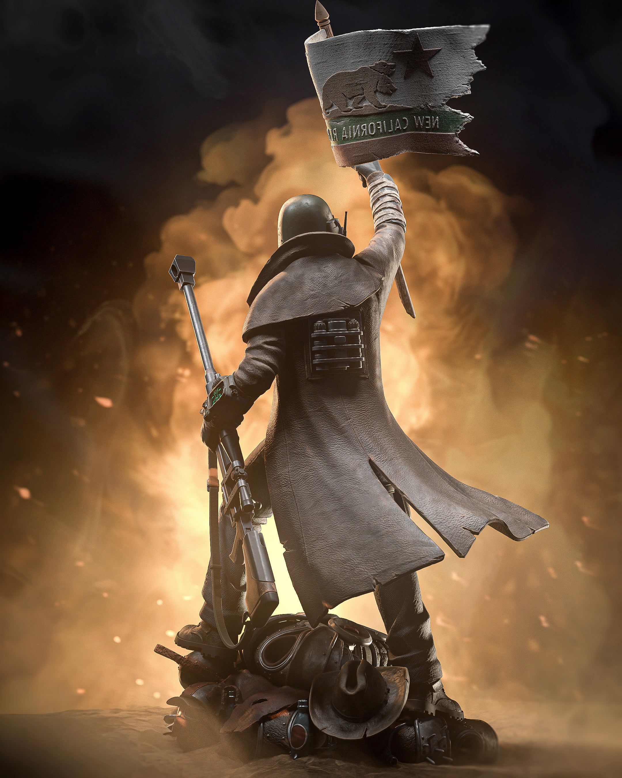 Collectible NCR Ranger Fully Magnetised Figurine | Fallout: New Vegas | Fan Art⁠