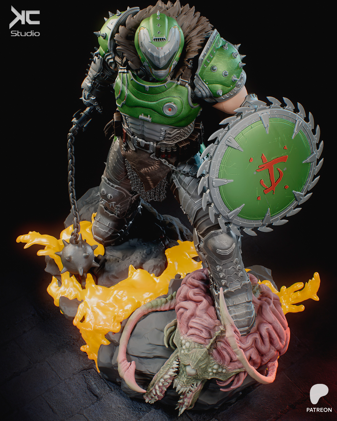 Doom Slayer | DOOM: The Dark Ages Fan Art | Fully Magnetized Collectible Figurine
