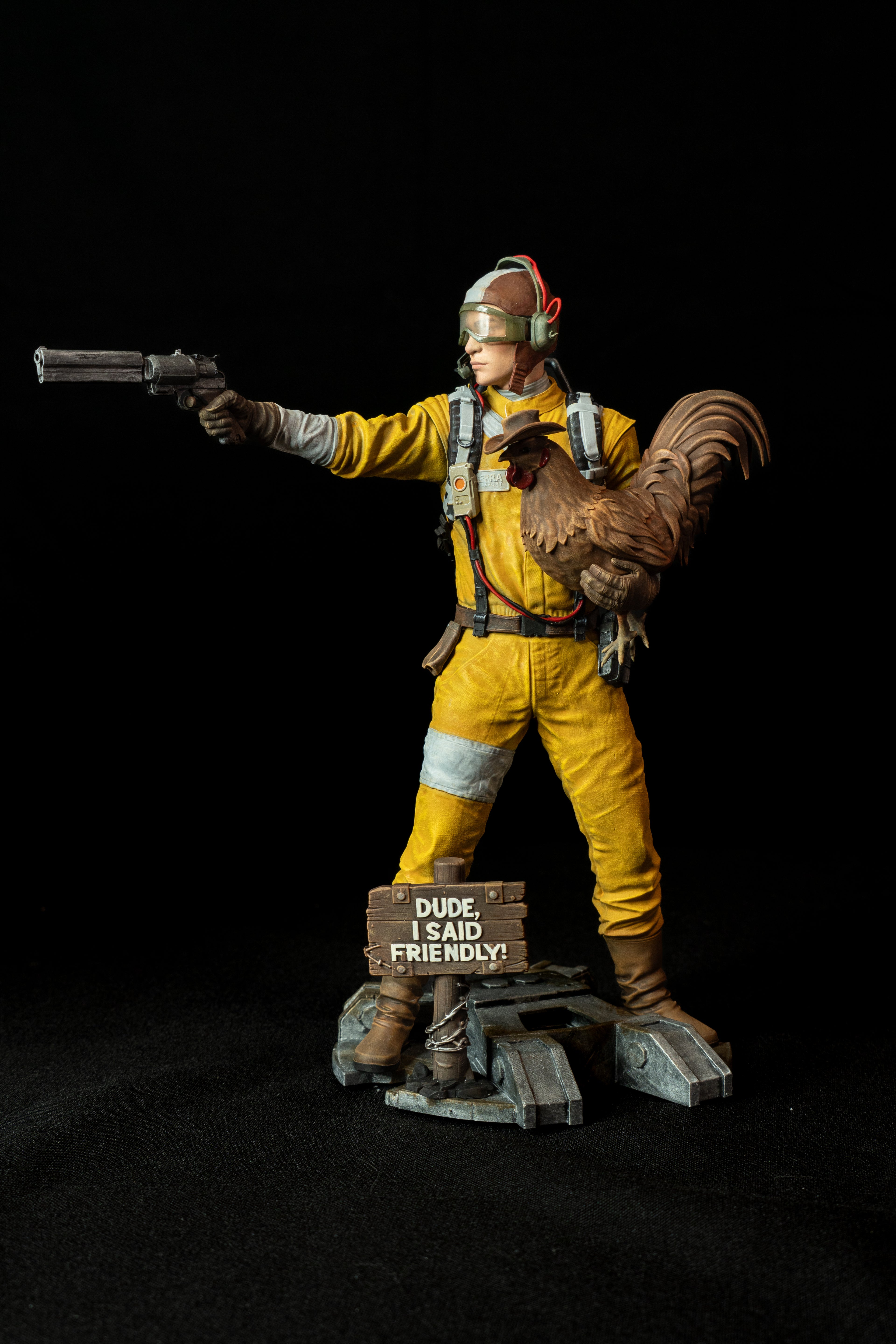 Raider with Scrappy the Rooster (Arc Raiders Fan Art) – Fully Magnetized Figure