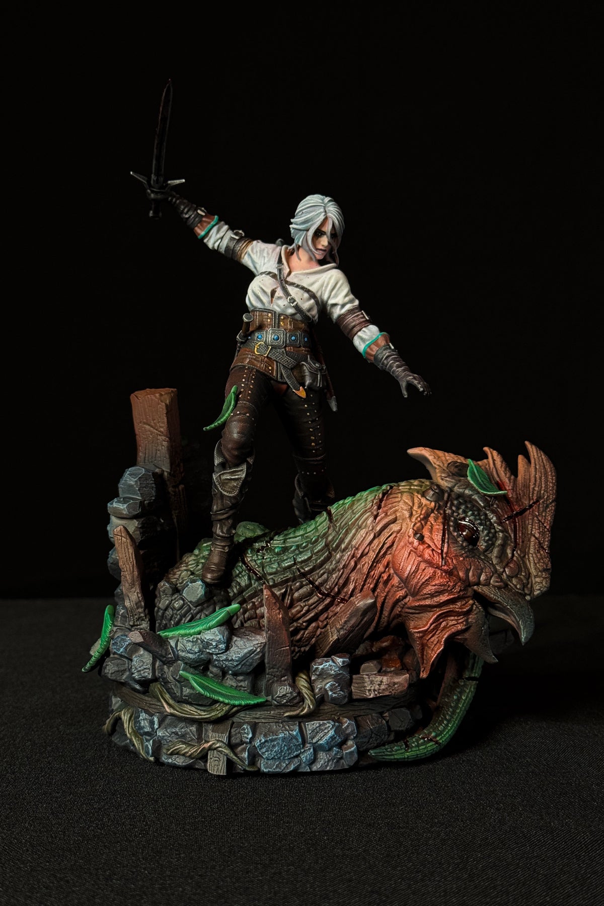 Ciri Diorama | The Witcher 3 | Fan Art | Fully Magnetized Collectible Figurine
