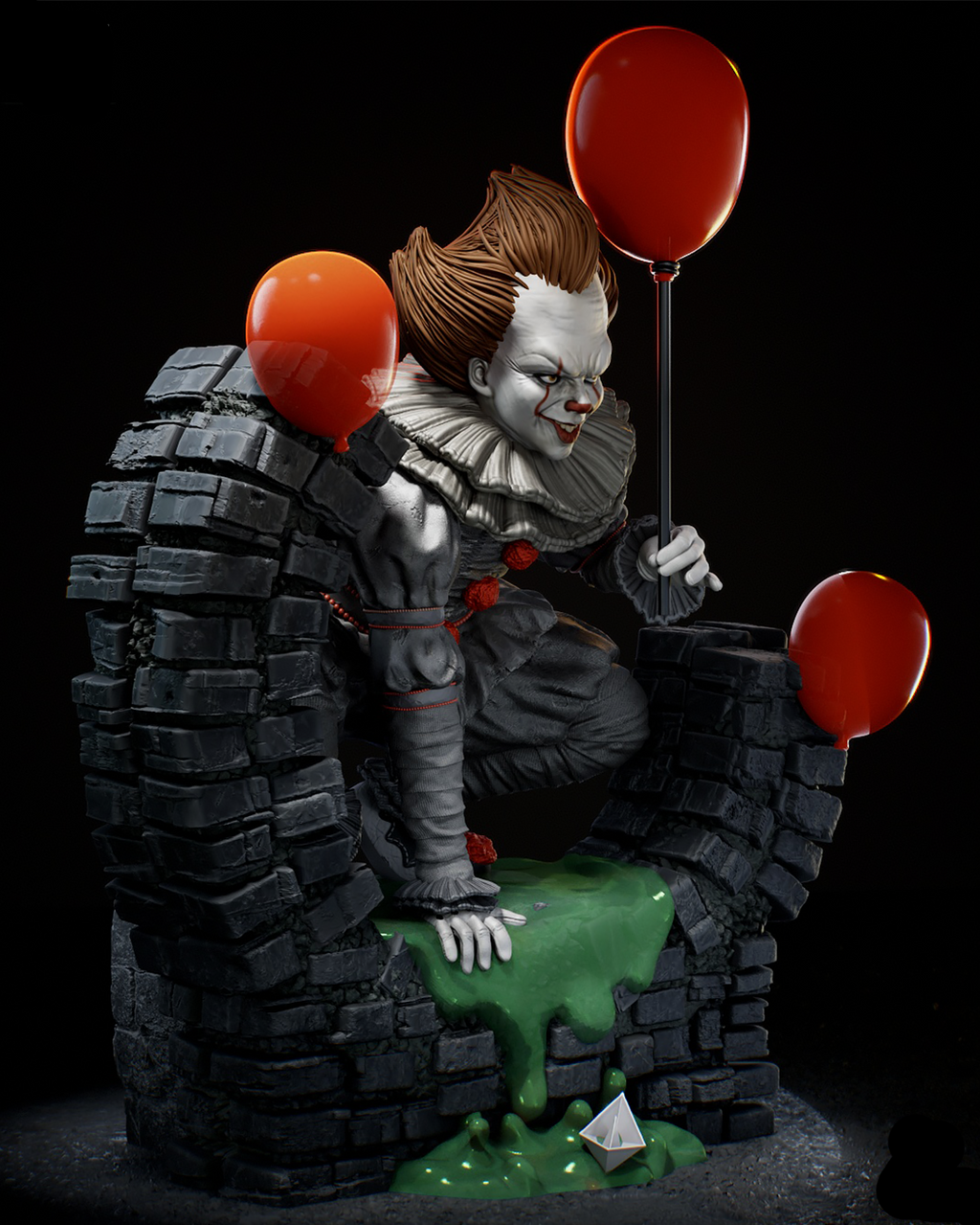 Pennywise | IT | Movie Collectible | Fan Art | Fully Magnetized Figurine