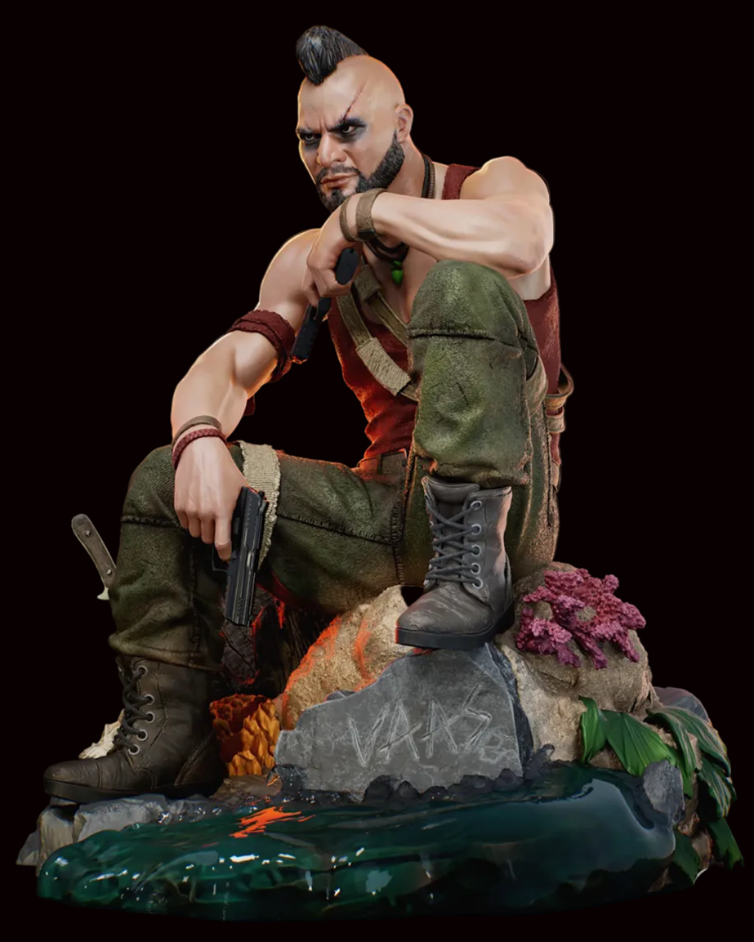 Vaas Montenegro | Michael Mando | Far Cry 3 | Gaming Collectible | Fan Art | Fully Magnetized Figurine