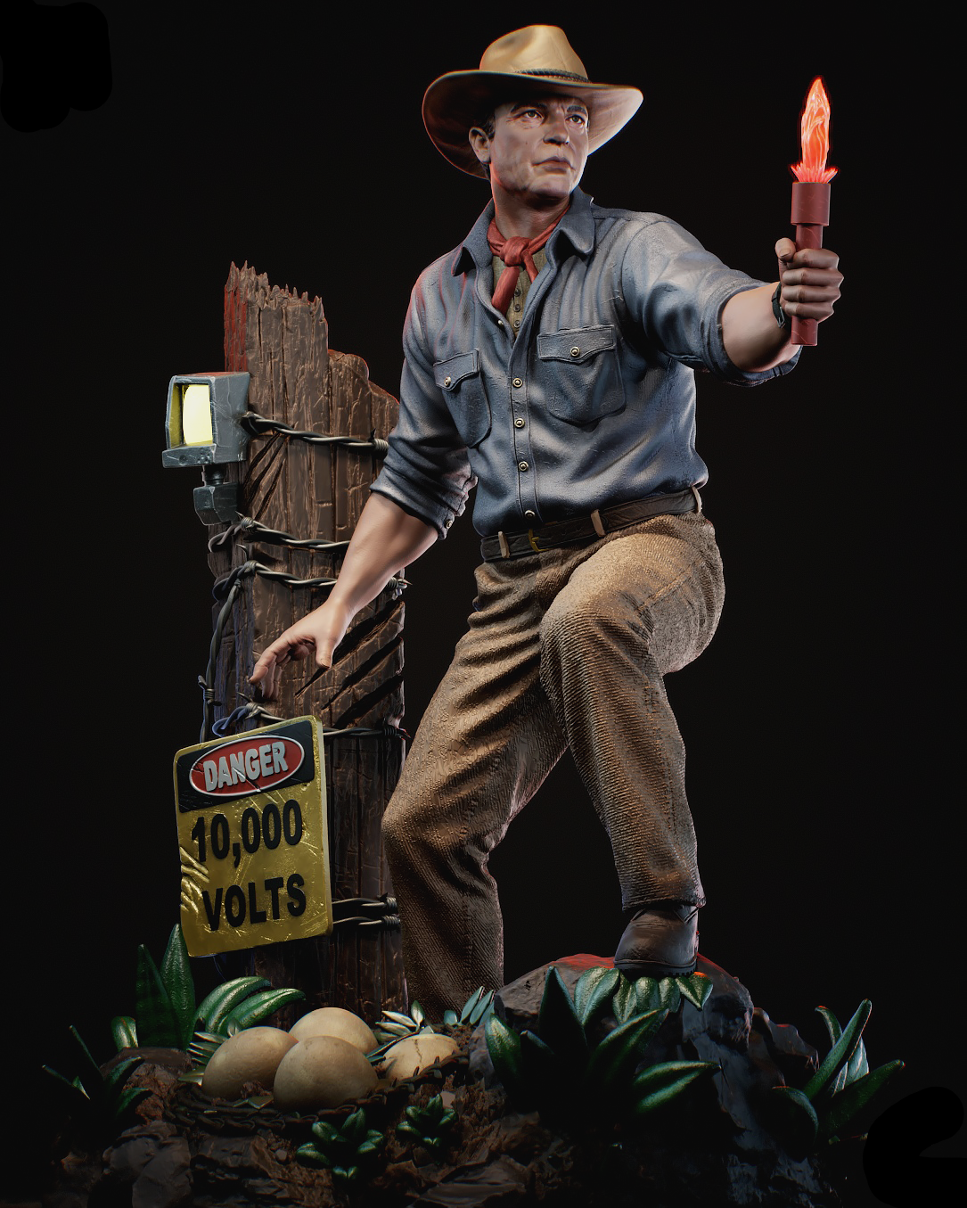 Dr. Alan Grant | Jurassic Park | Movie Collectible | Fan Art | Fully Detailed Figurine