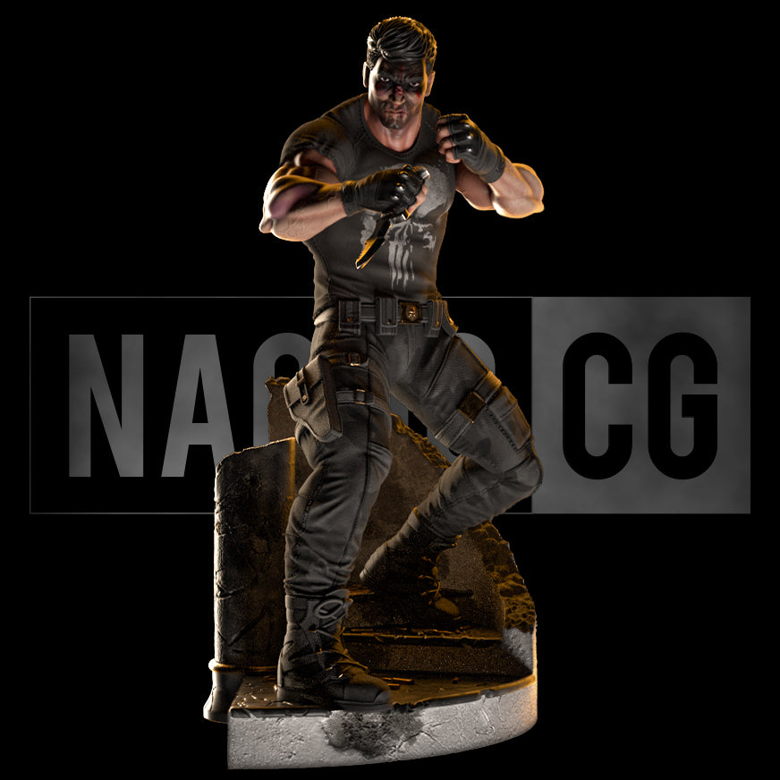 The Punisher | Marvel Comics | Fan Art | Fully Magnetized Figurine