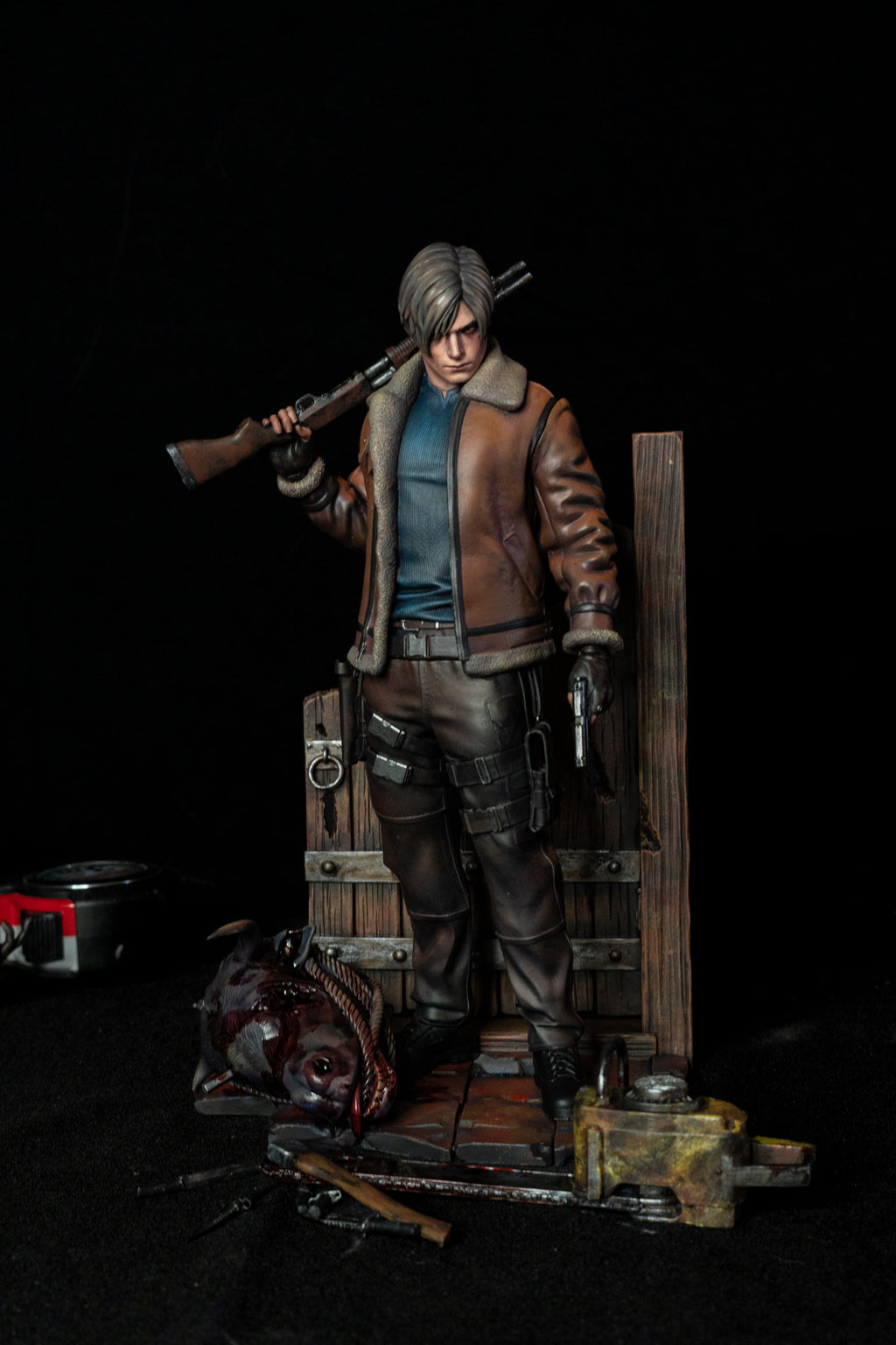Leon Kennedy Collectible Statue | Hand-Painted Resin Figure | Premium Fan Art
