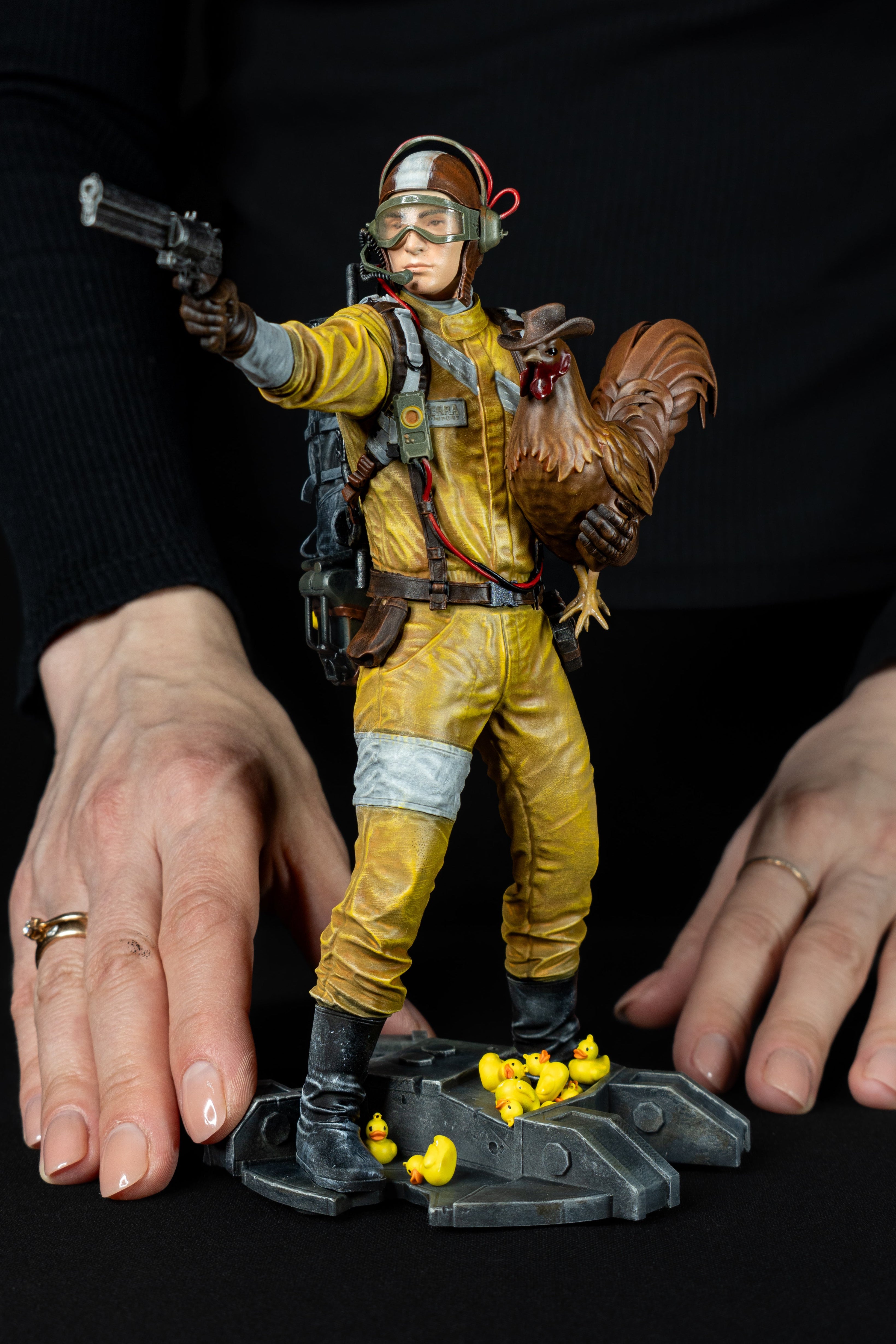 Raider with Scrappy the Rooster (ARC Raiders Fan Art) – Fully Magnetized Figure