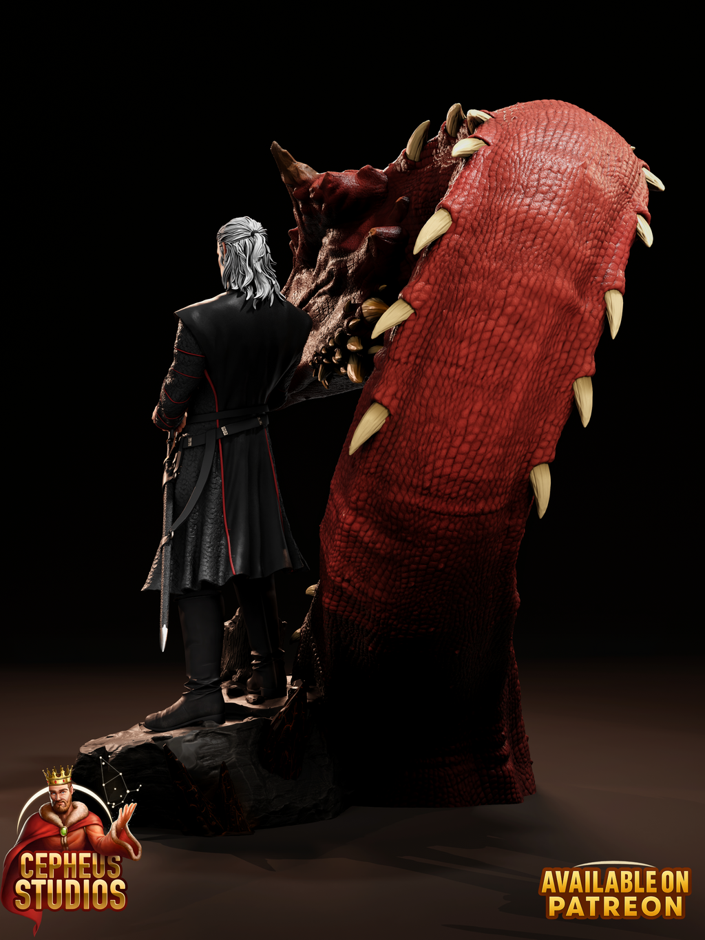 Daemon Targaryen & Caraxes | House of the Dragon Fan Art | Fully Magnetized Collectible Figurine