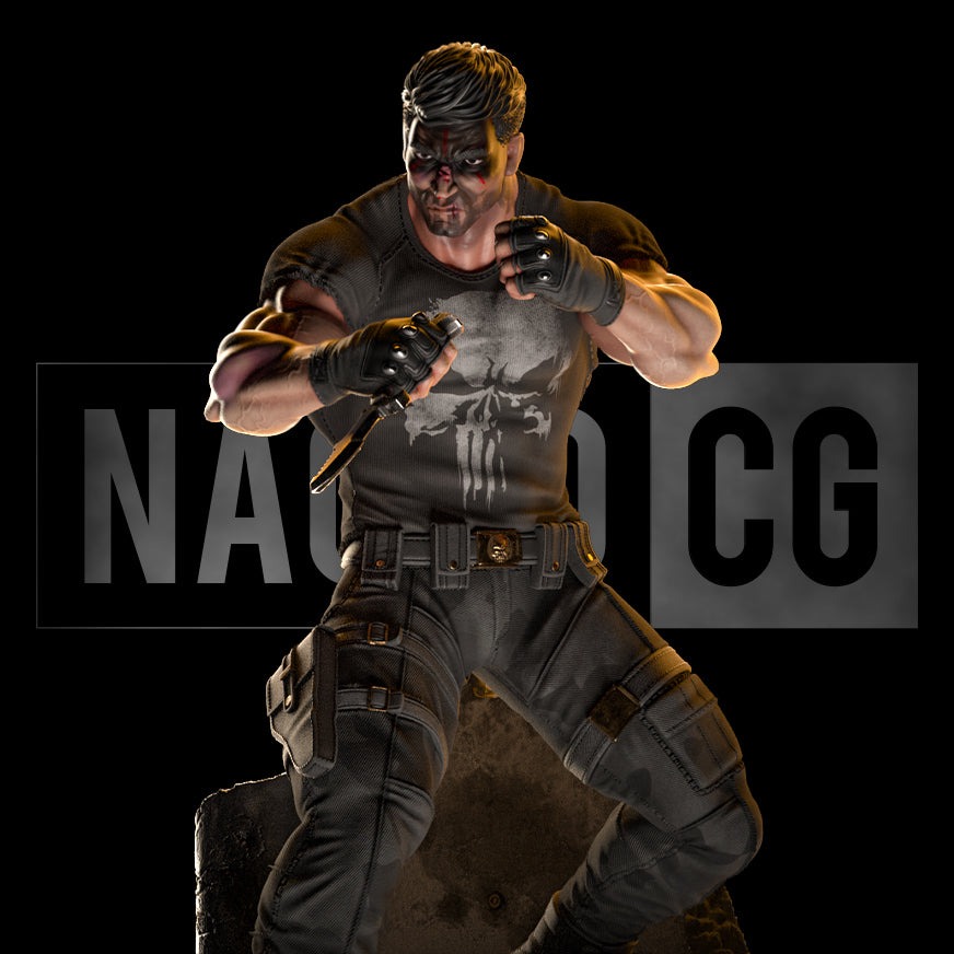 The Punisher | Marvel Comics | Fan Art | Fully Magnetized Figurine
