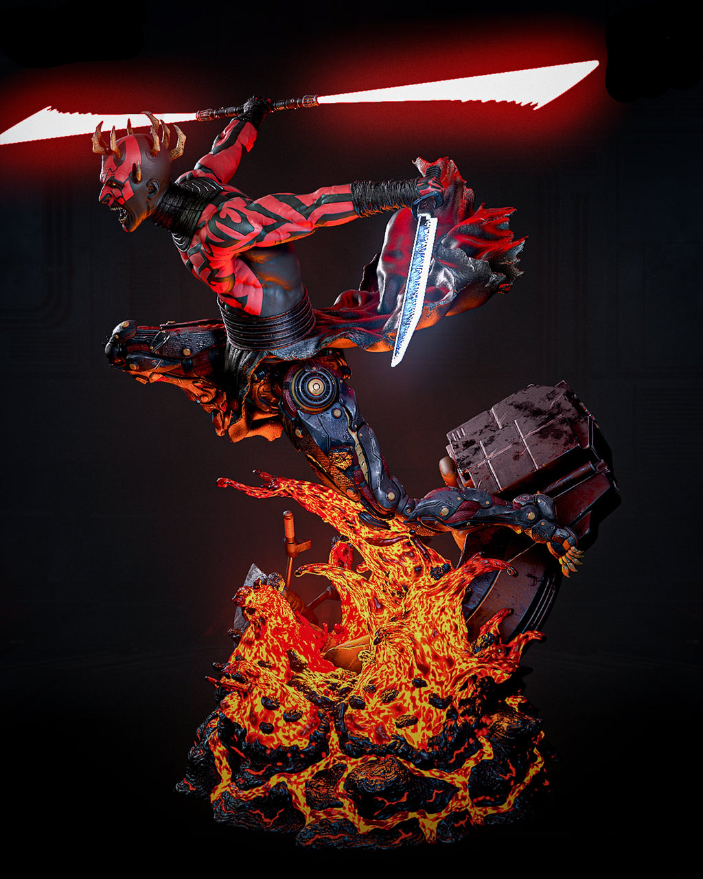 Darth Maul | Star Wars | Fan Art | Fully Magnetized Figurine