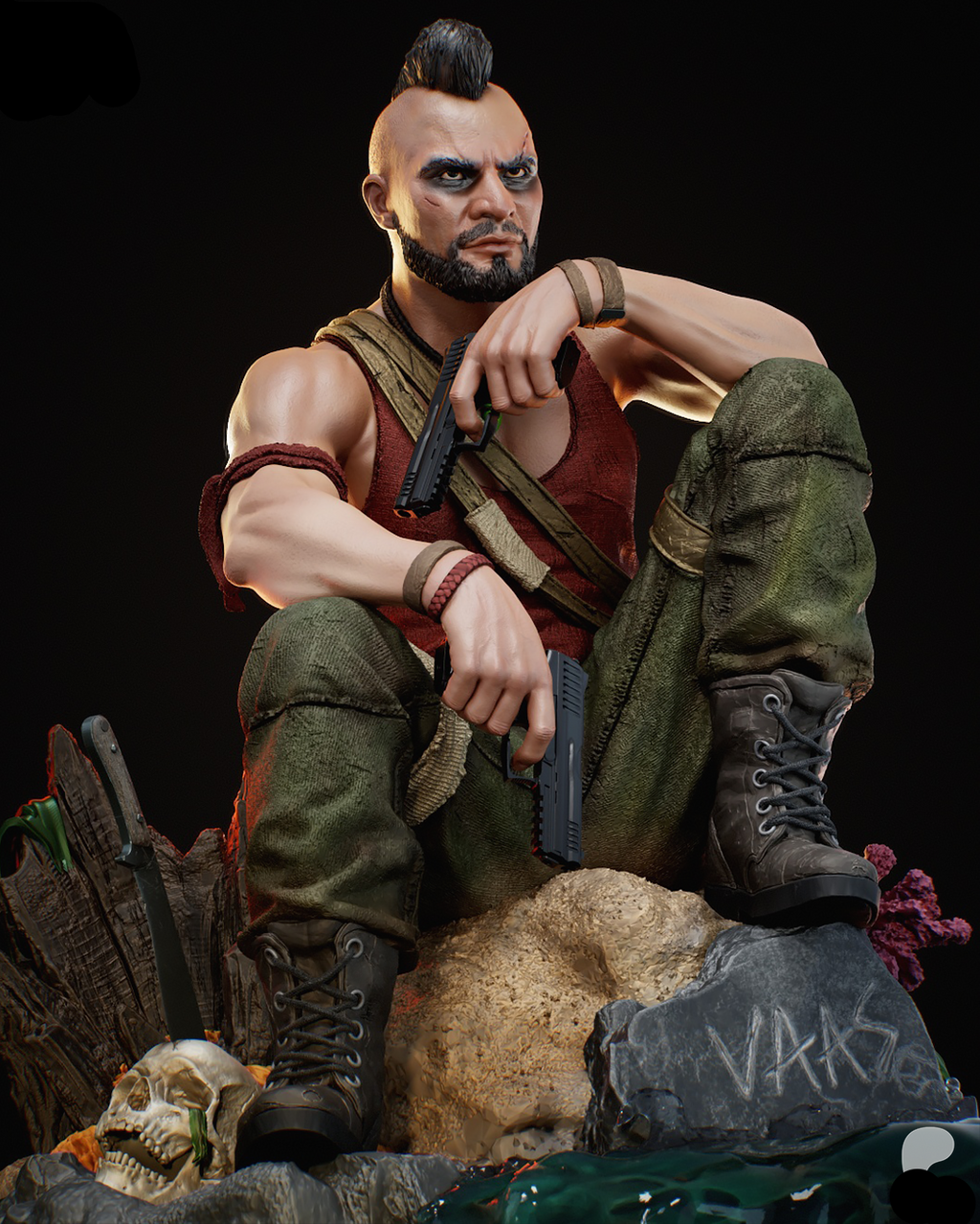 Vaas Montenegro | Michael Mando | Far Cry 3 | Gaming Collectible | Fan Art | Fully Magnetized Figurine